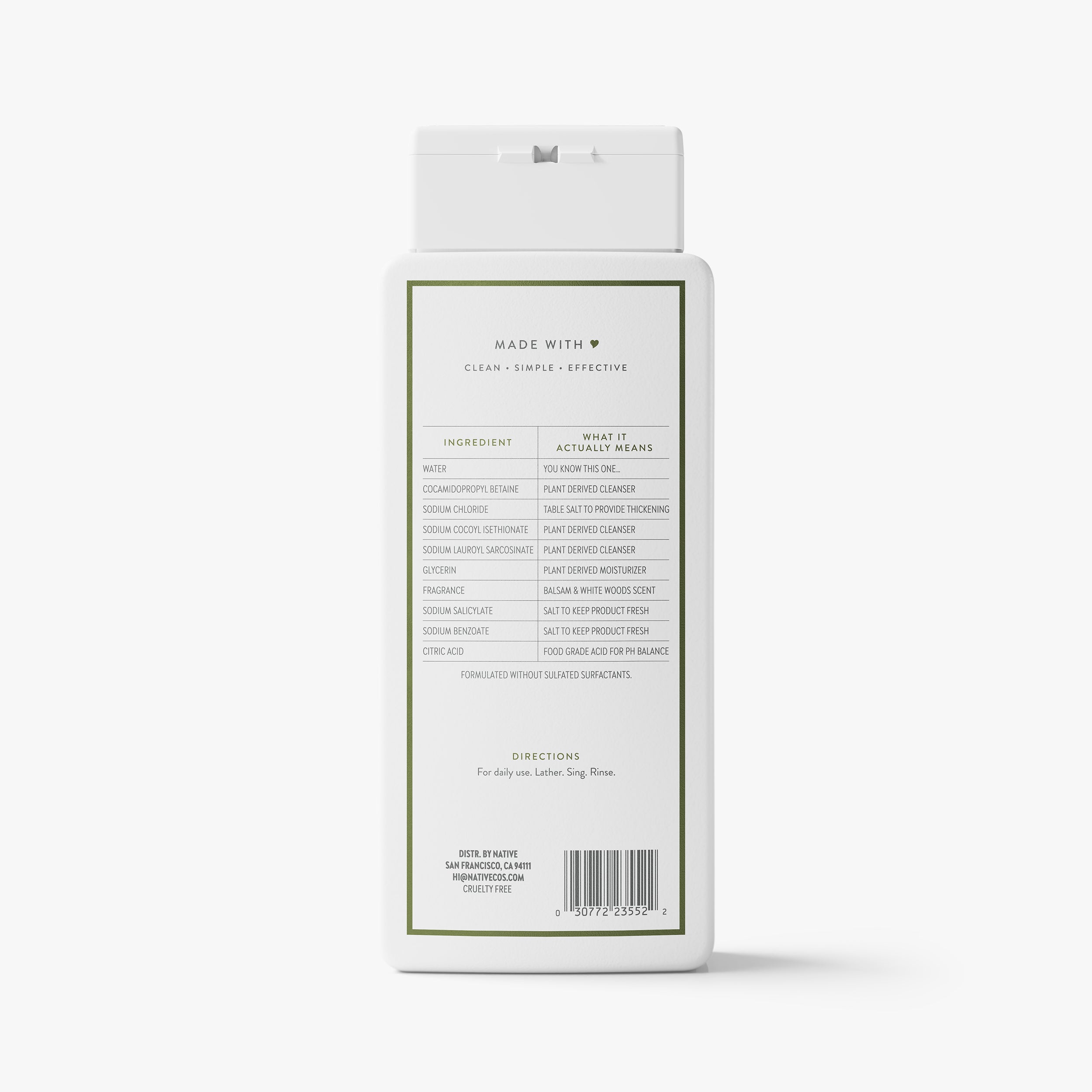 Body Wash Classic Balsam and White Woods 18oz Daily Routine