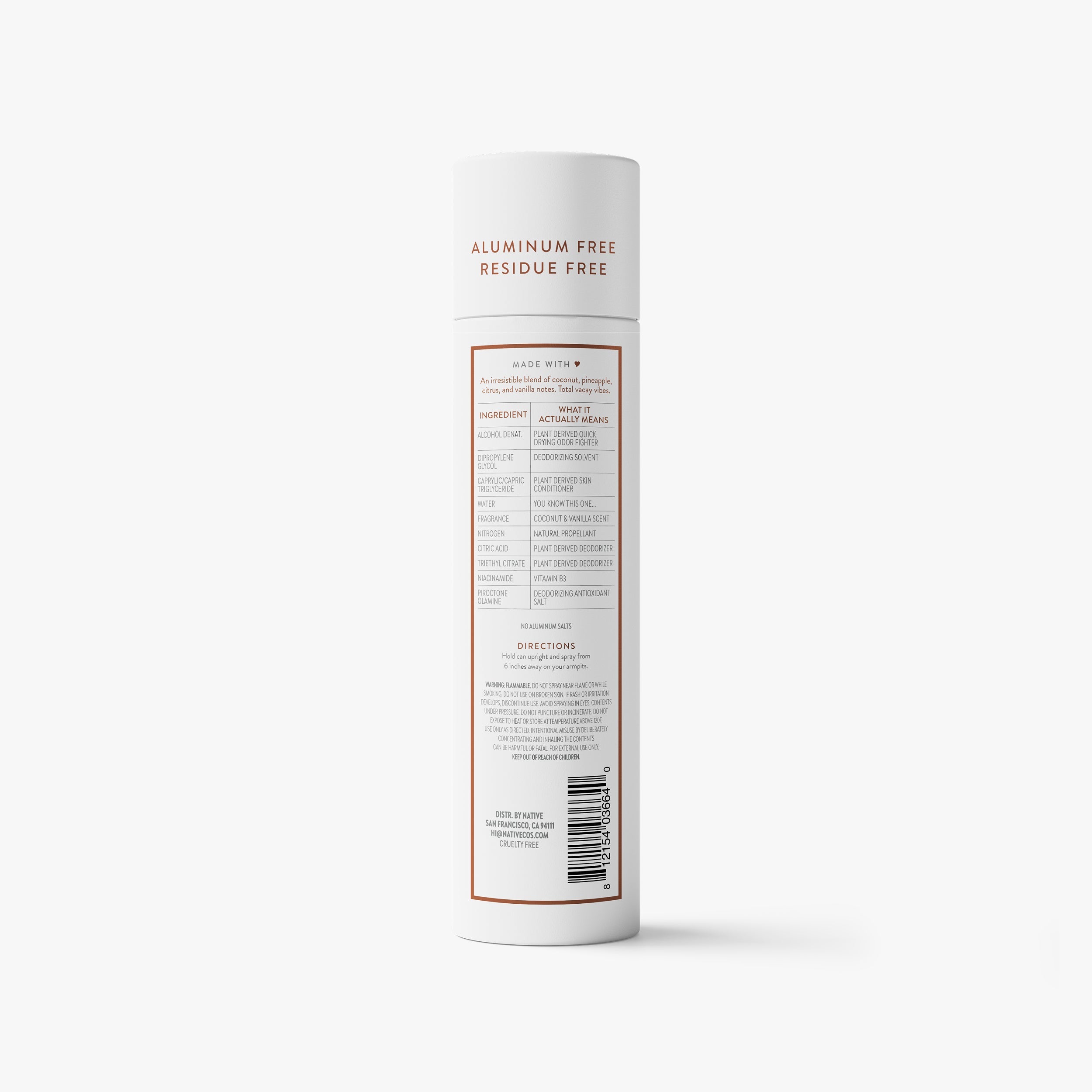 Deodorant Spray Classic Coconut and Vanilla 3.5oz Daily Routine