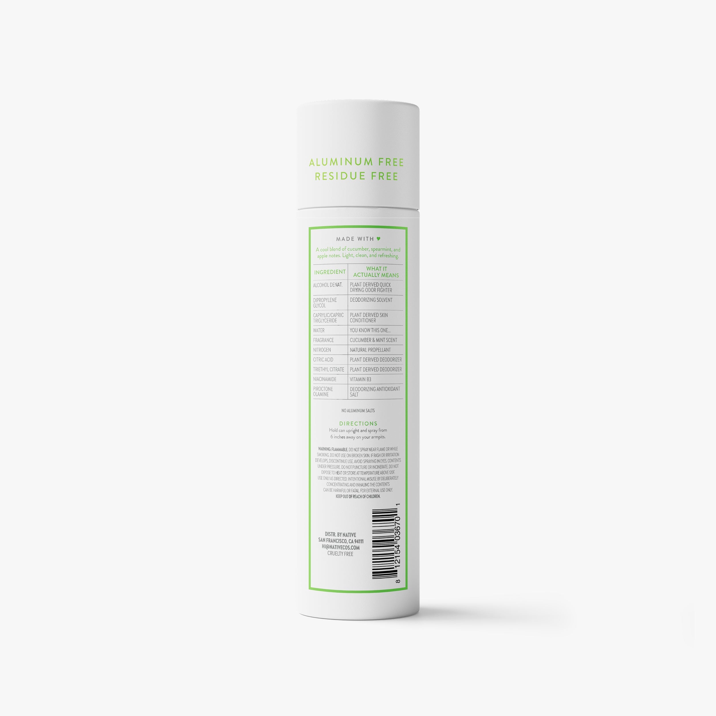 Deodorant Spray Classic Cucumber and Mint 3.5oz Daily Routine