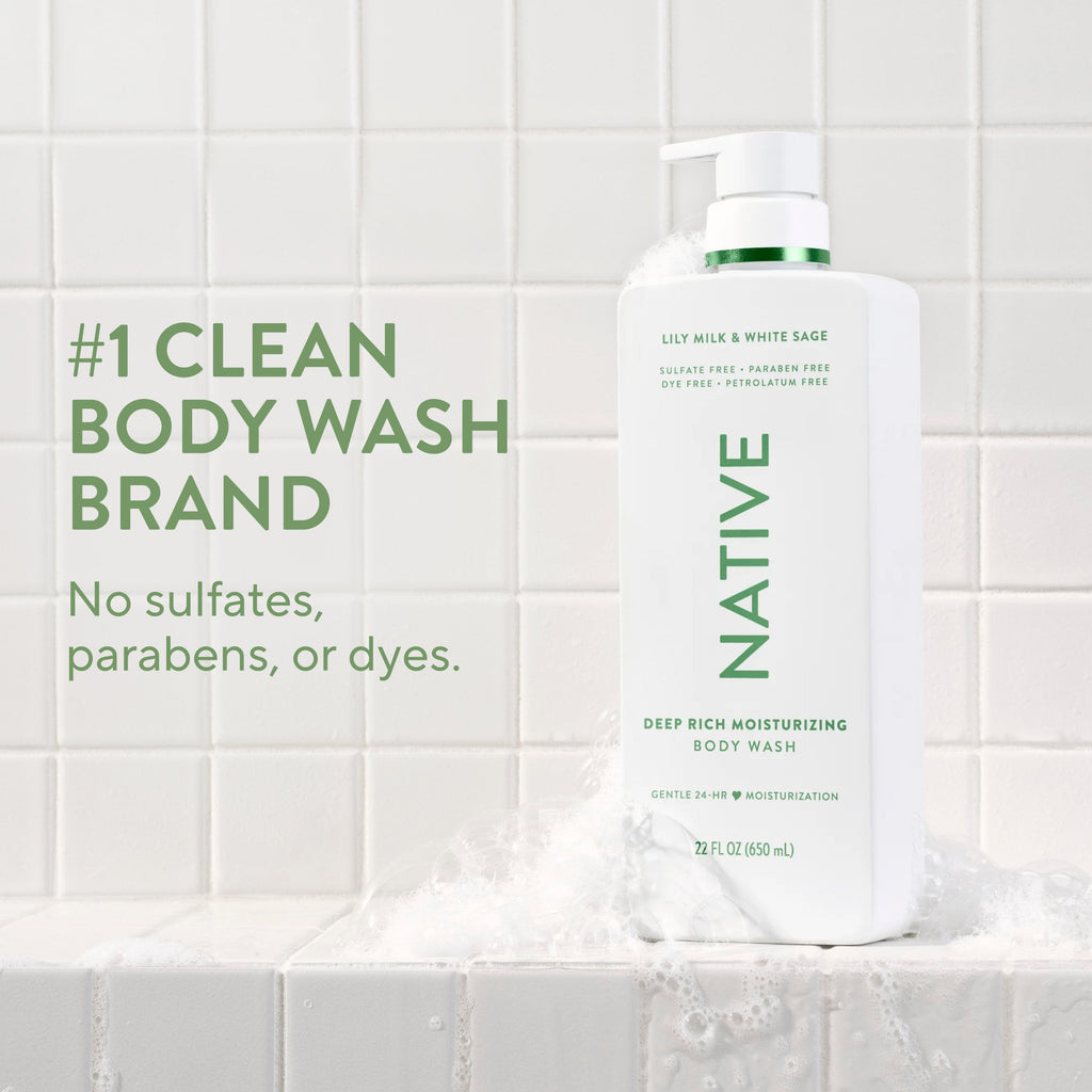 Moisturizing Body Wash Classic Lily Milk and White Sage 22oz Daily Routine