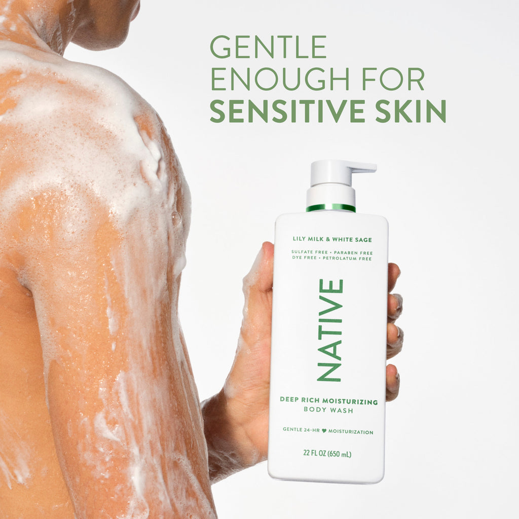 Moisturizing Body Wash Classic Lily Milk and White Sage 22oz Daily Routine