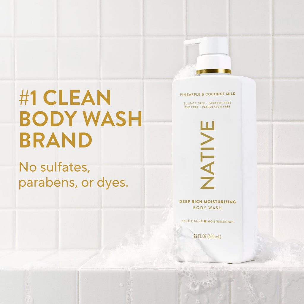 Moisturizing Body Wash Classic Pineapple and Coconut Milk 22oz Daily Routine
