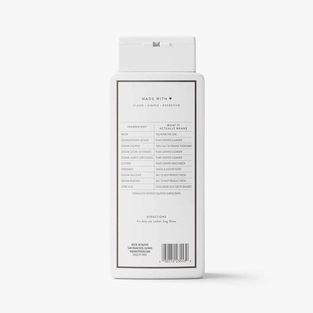 Body Wash Classic Santal and Leather 18oz Daily Routine