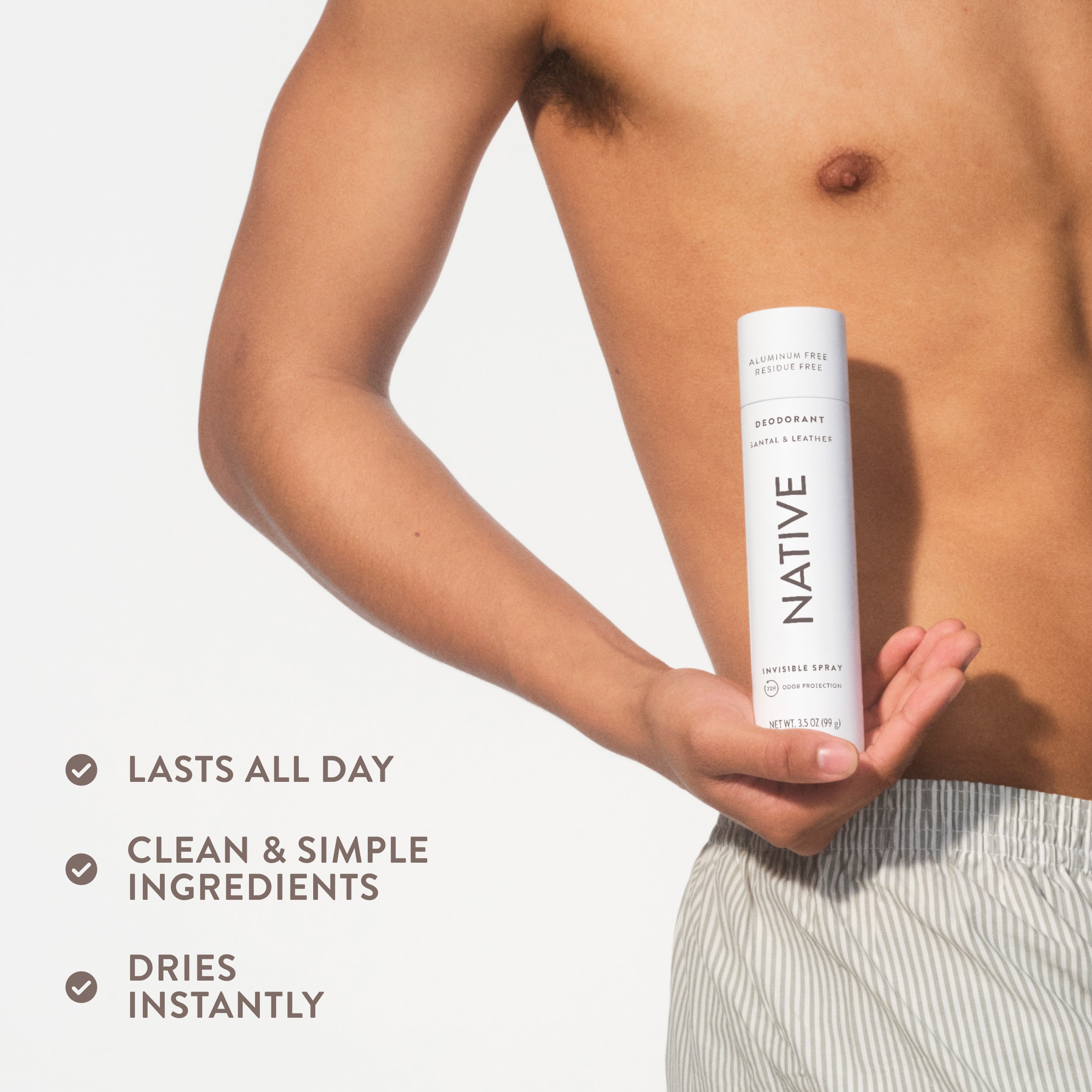 Deodorant Spray Classic Santal and Leather 3.5oz Daily Routine