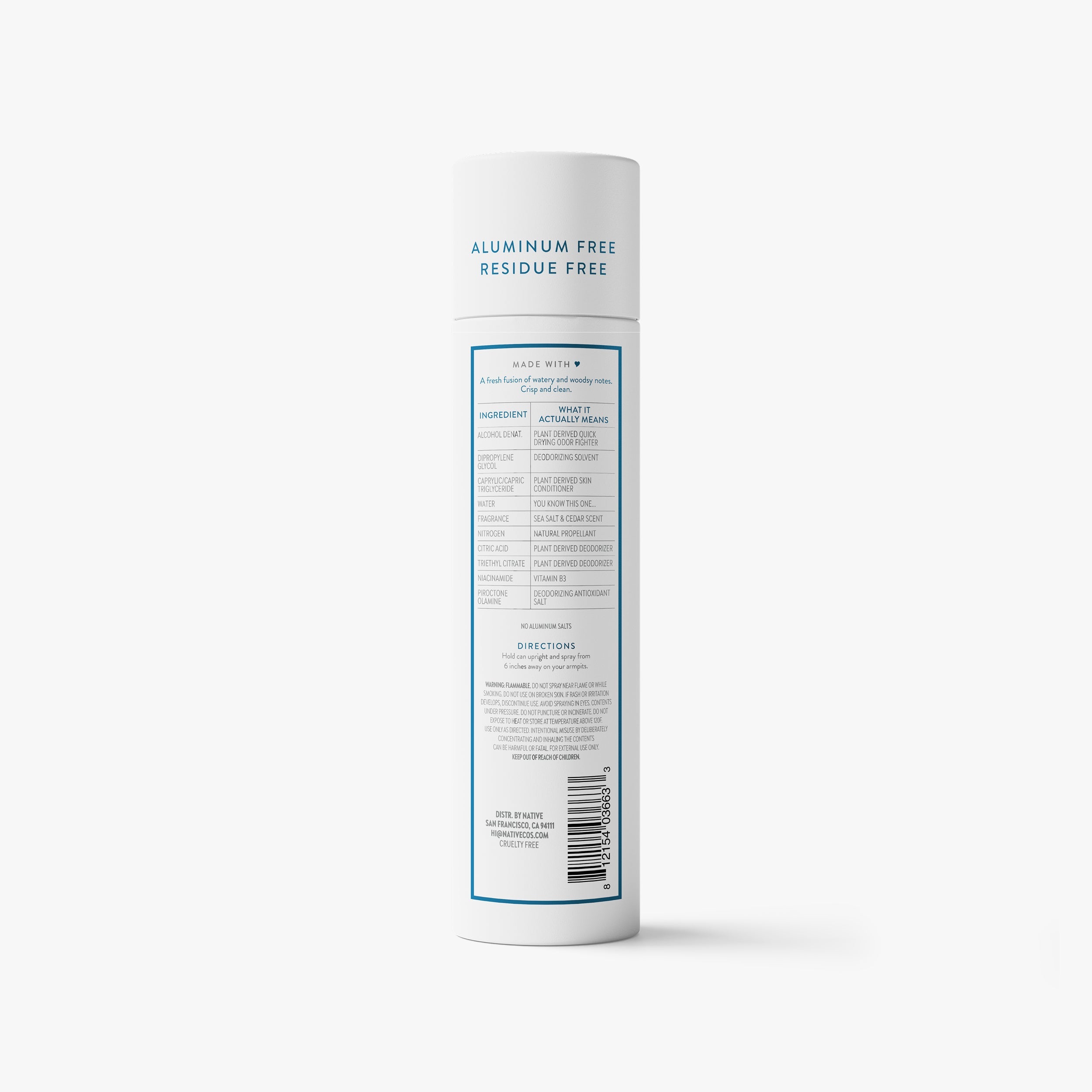 Deodorant Spray Classic Sea Salt and Cedar 3.5oz Daily Routine