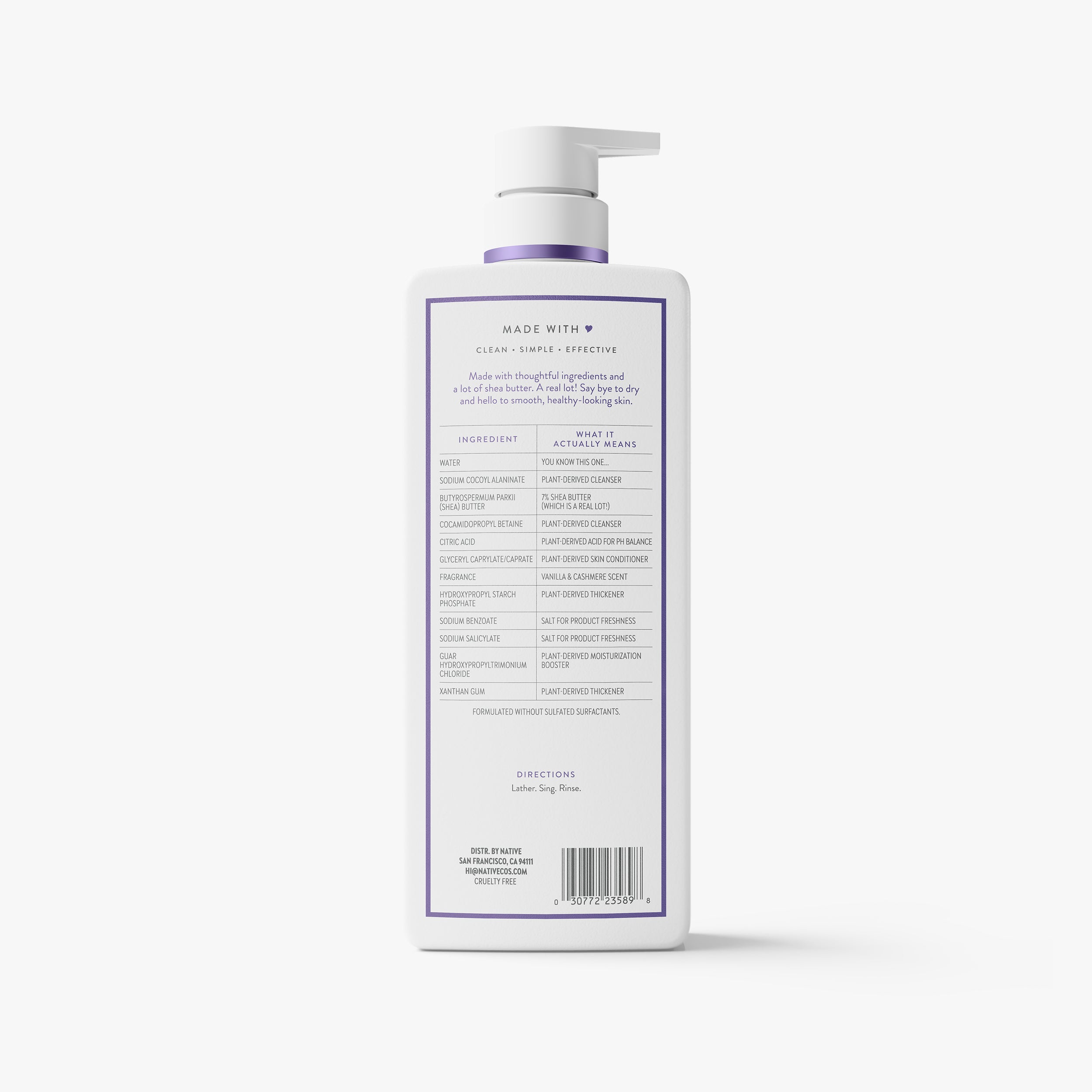 Moisturizing Body Wash Classic Vanilla and Cashmere 22oz Daily Routine