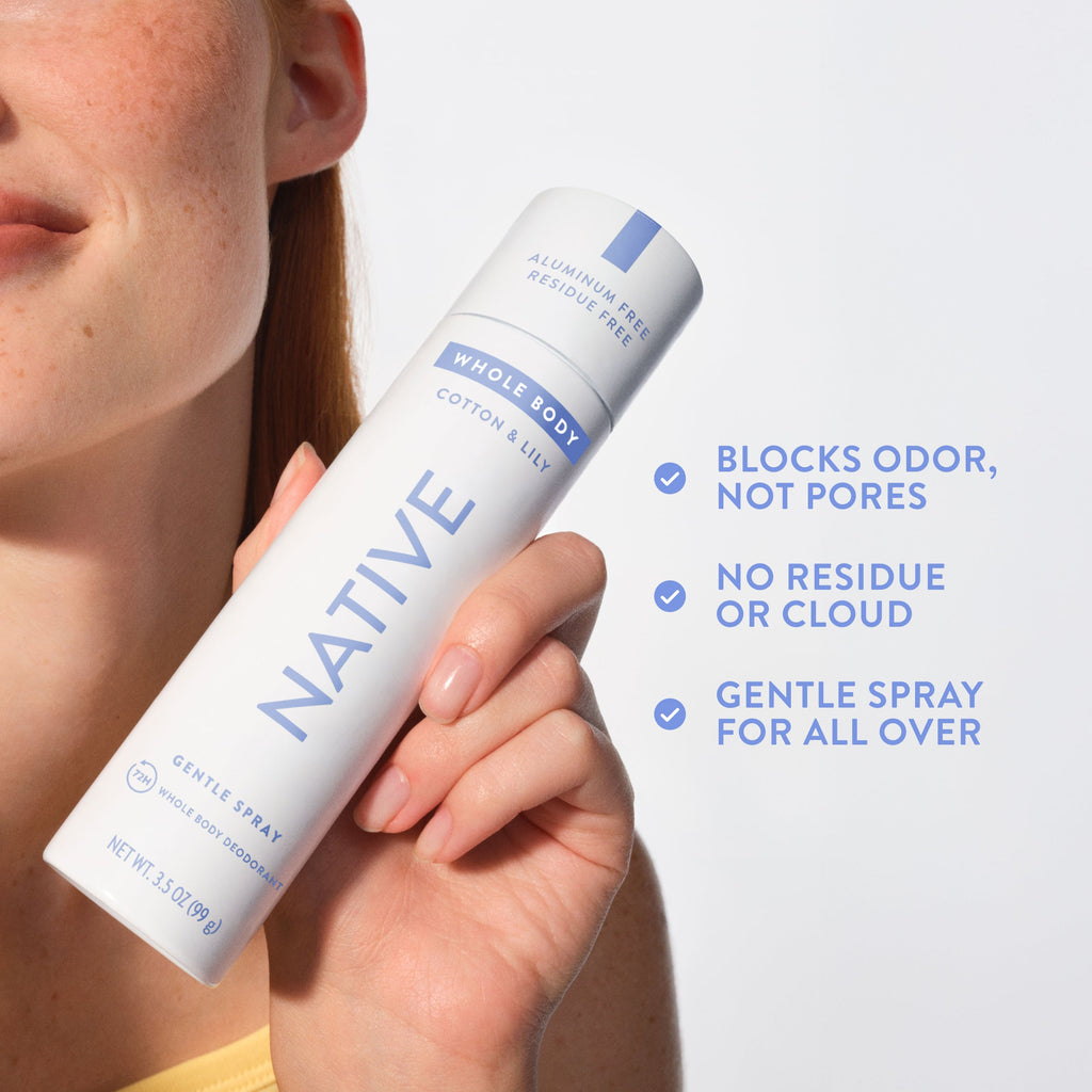 Whole Body Deodorant Spray Classic Cotton and Lily 3.5oz Daily Routine