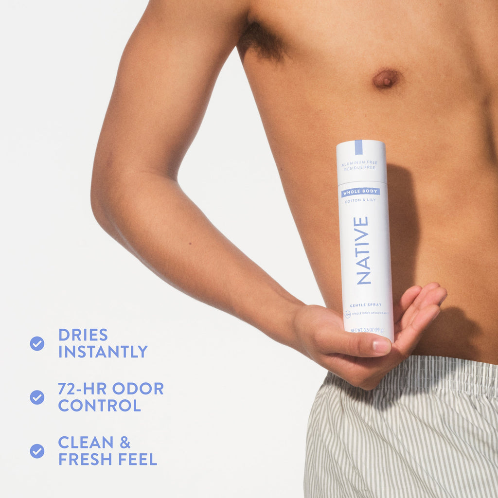 Whole Body Deodorant Spray Classic Cotton and Lily 3.5oz Daily Routine
