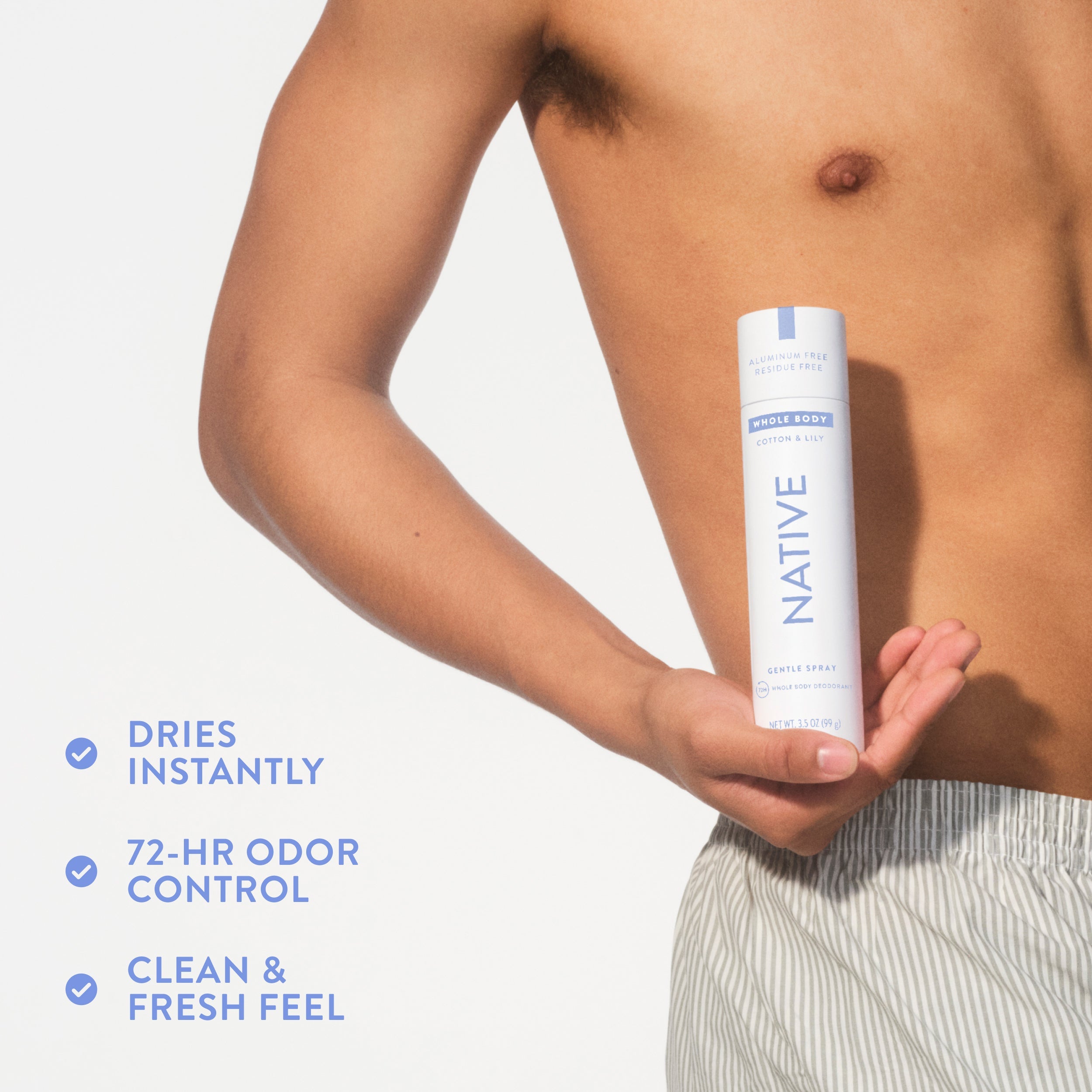 Whole Body Deodorant Spray Classic Cotton and Lily 3.5oz Daily Routine