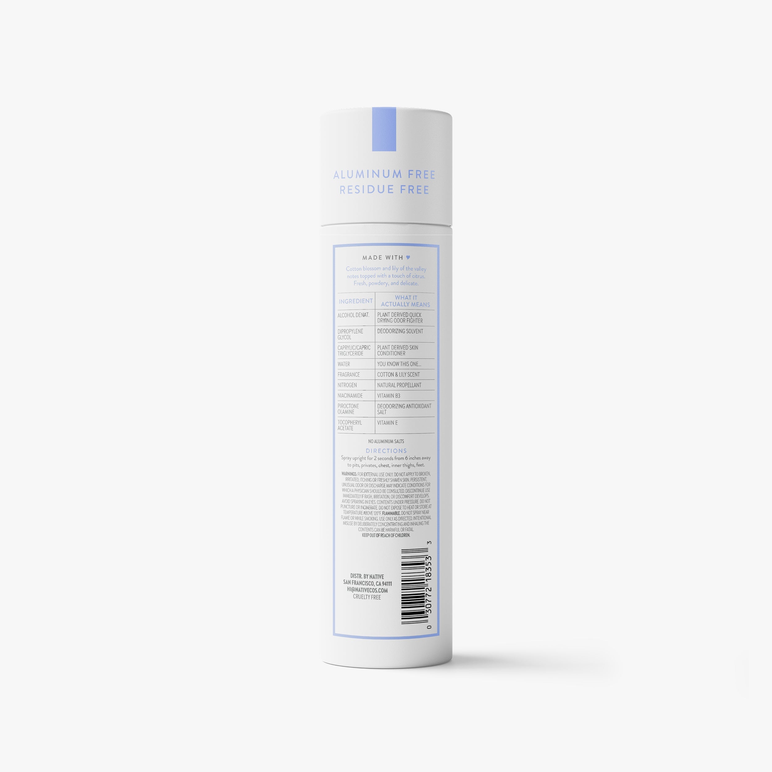Whole Body Deodorant Spray Classic Cotton and Lily 3.5oz Daily Routine