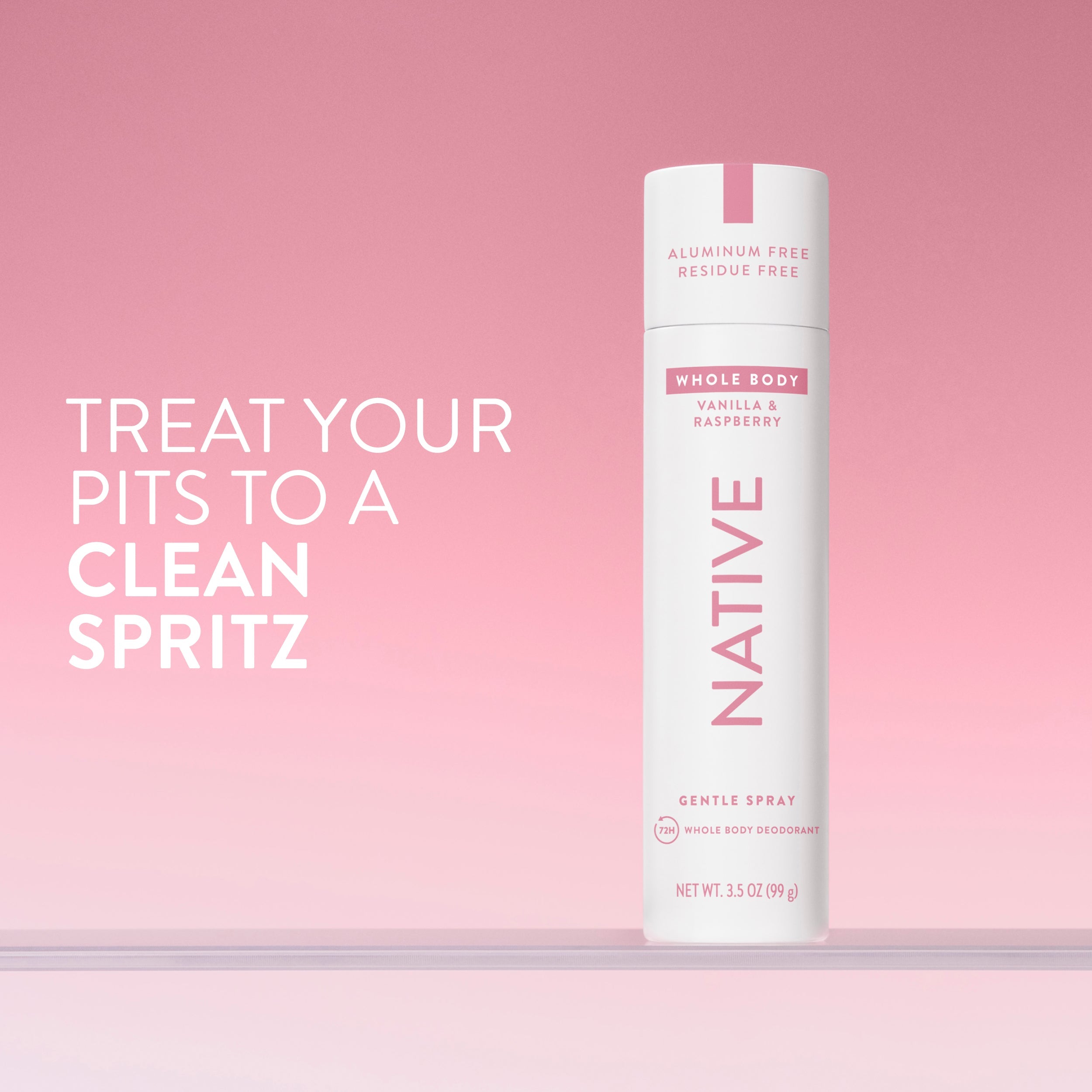 Whole Body Deodorant Spray Classic Vanilla and Raspberry 3.5oz Daily Routine
