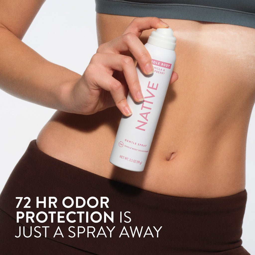 Whole Body Deodorant Spray Classic Vanilla and Raspberry 3.5oz Daily Routine