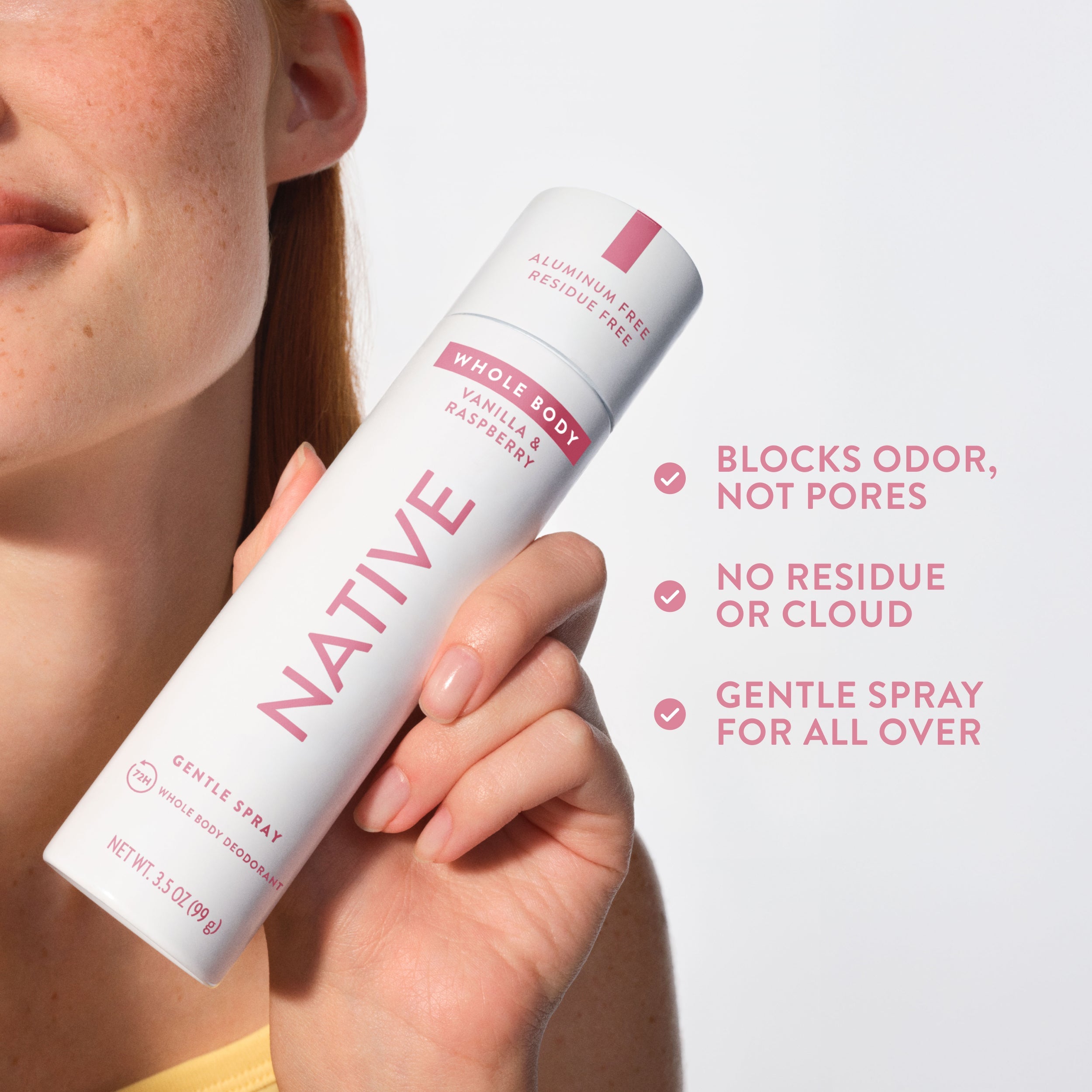 Whole Body Deodorant Spray Classic Vanilla and Raspberry 3.5oz Daily Routine