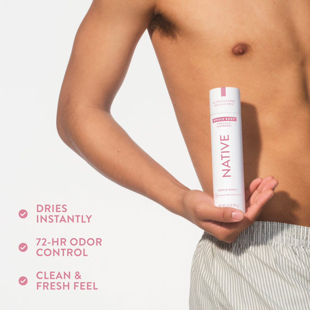 Whole Body Deodorant Spray Classic Vanilla and Raspberry 3.5oz Daily Routine