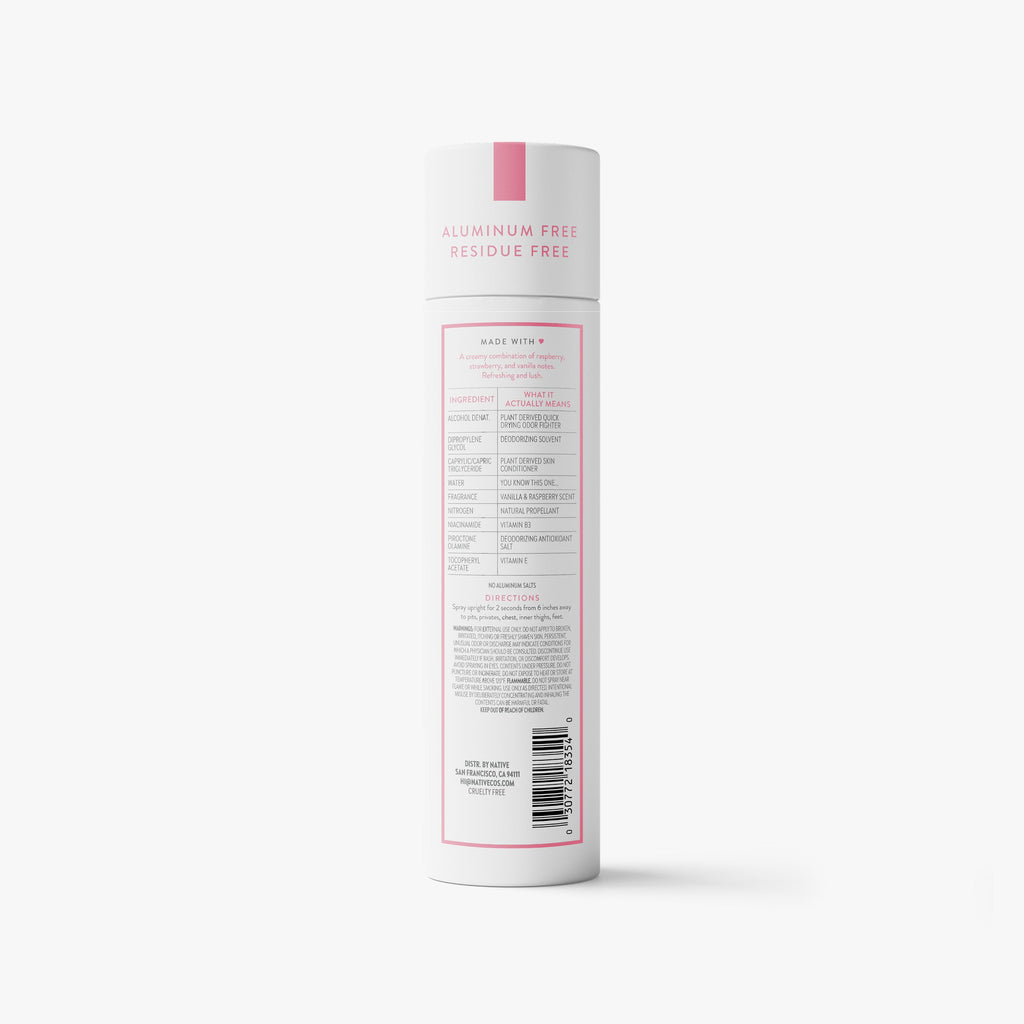 Whole Body Deodorant Spray Classic Vanilla and Raspberry 3.5oz Daily Routine