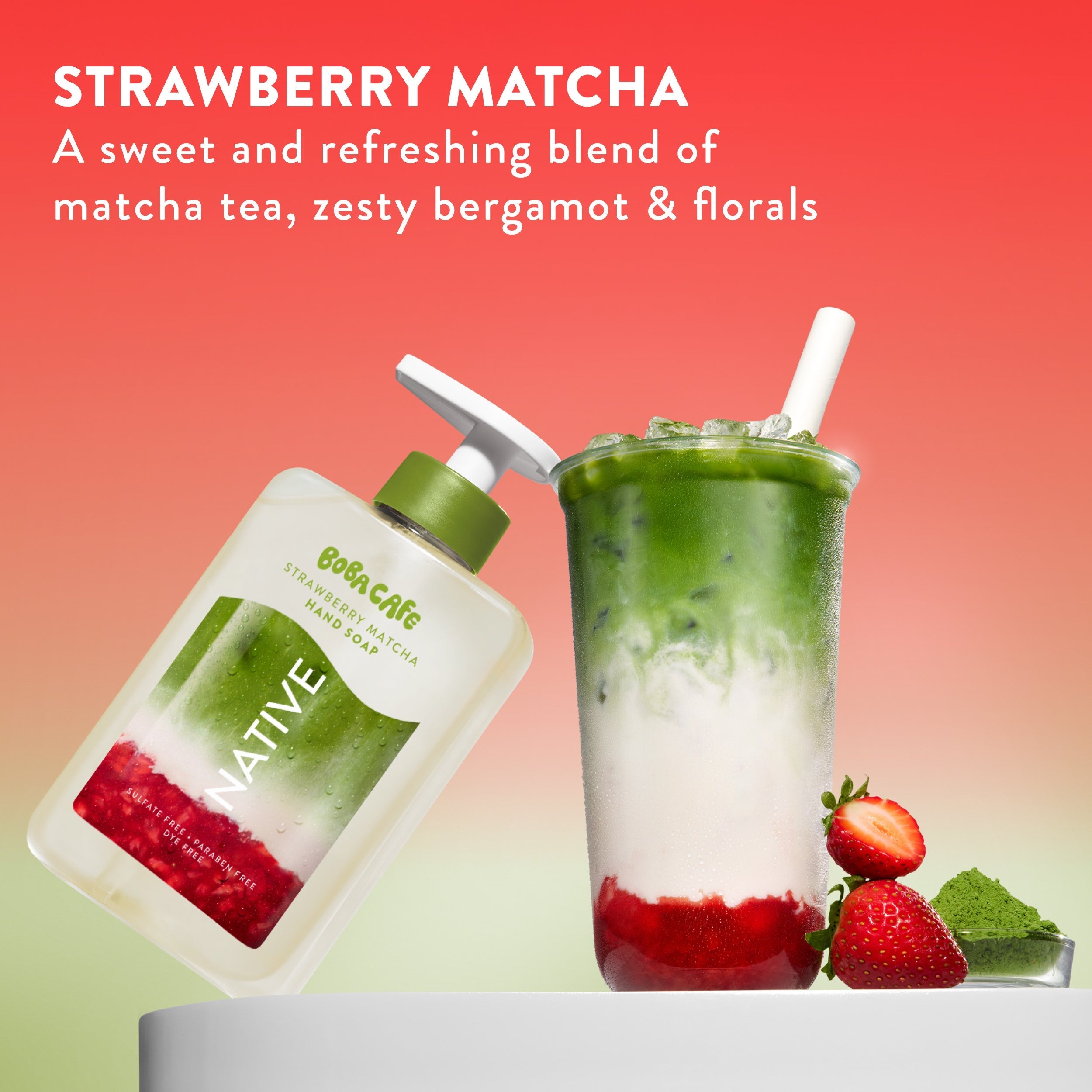Hand Soap Limited Edition Strawberry Matcha 13oz Daily Routine