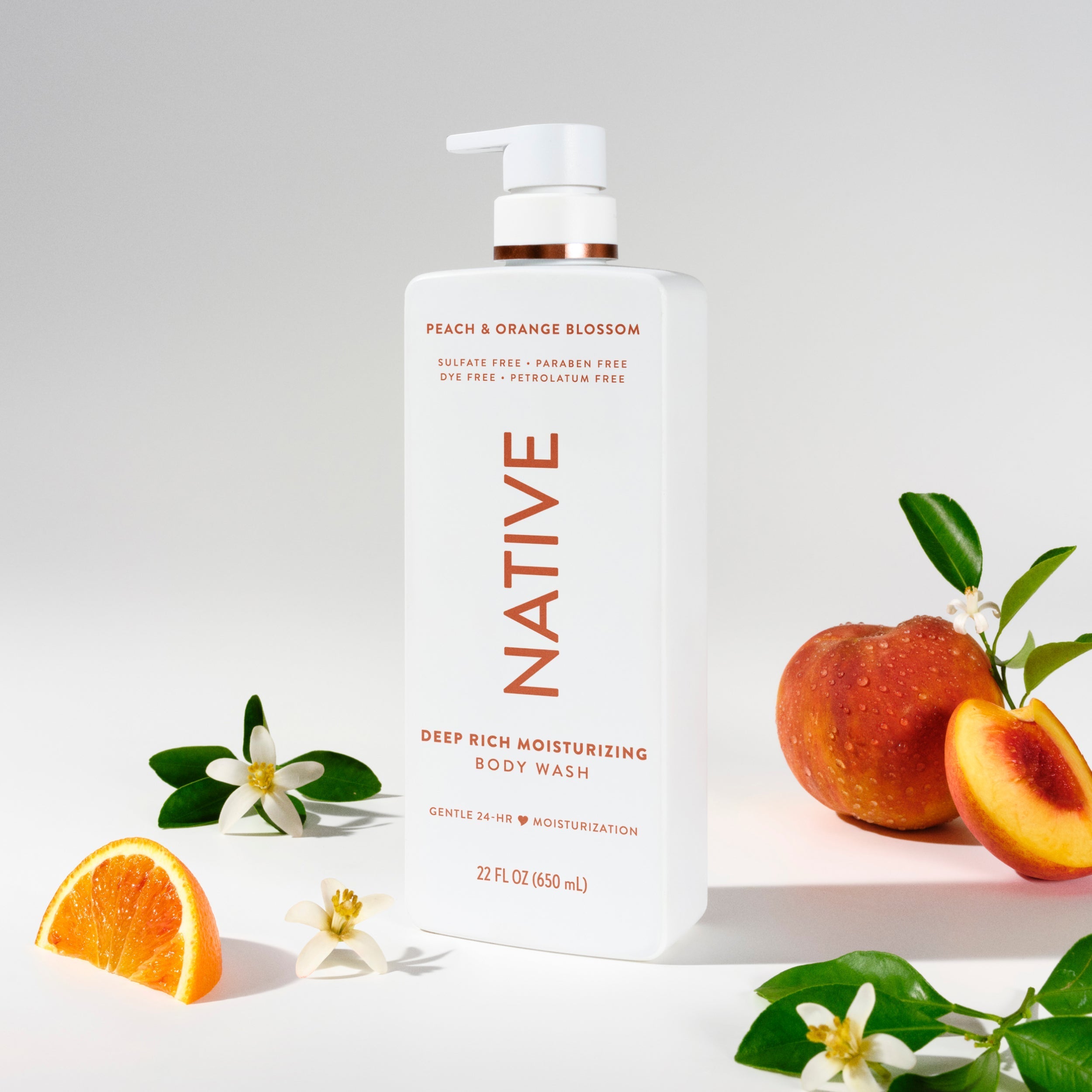 Moisturizing Body Wash Classic Peach and Orange Blossom 22oz Daily Routine