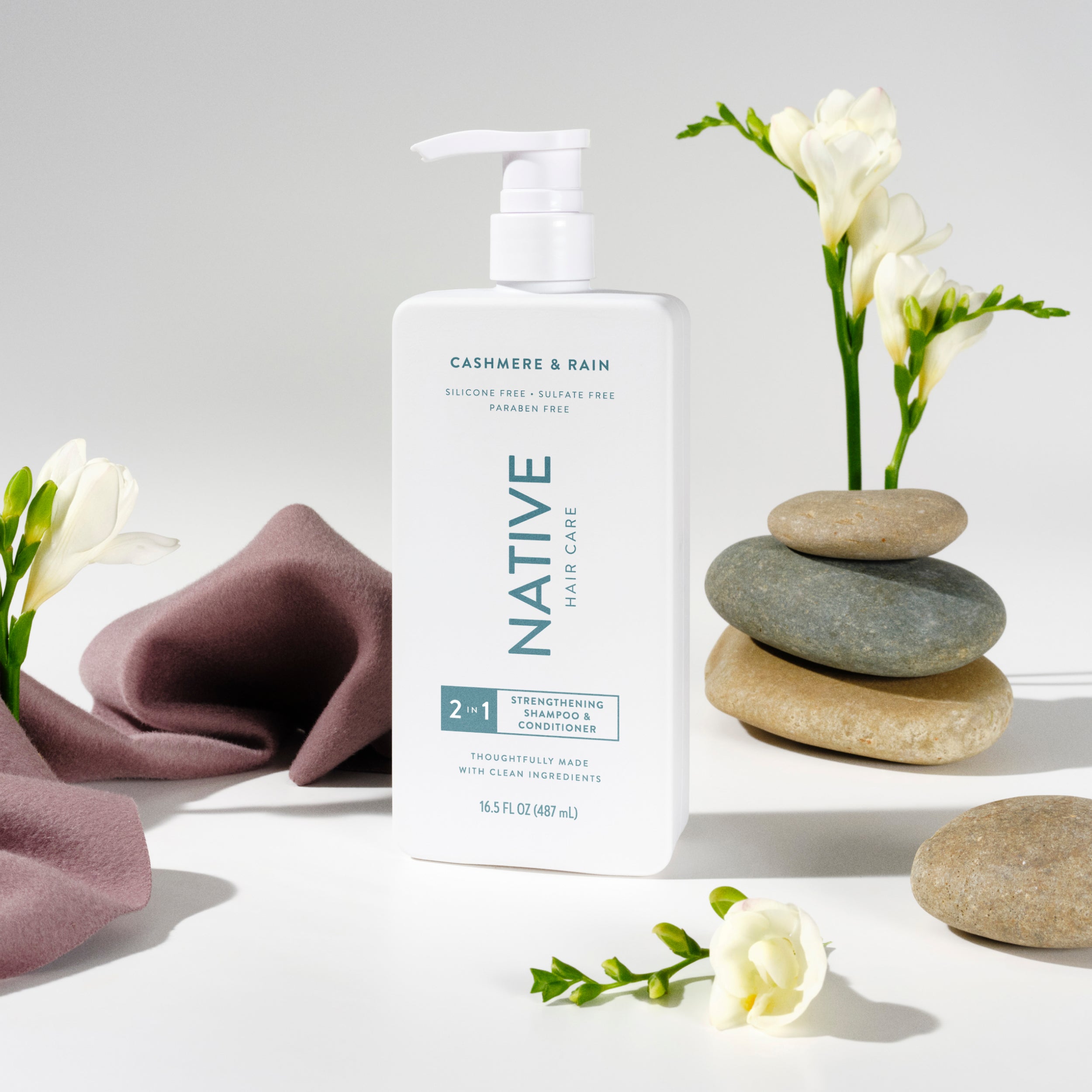 Strengthening 2 in 1 Shampoo and Conditioner Classic Cashmere and Rain 16.5oz Daily Routine