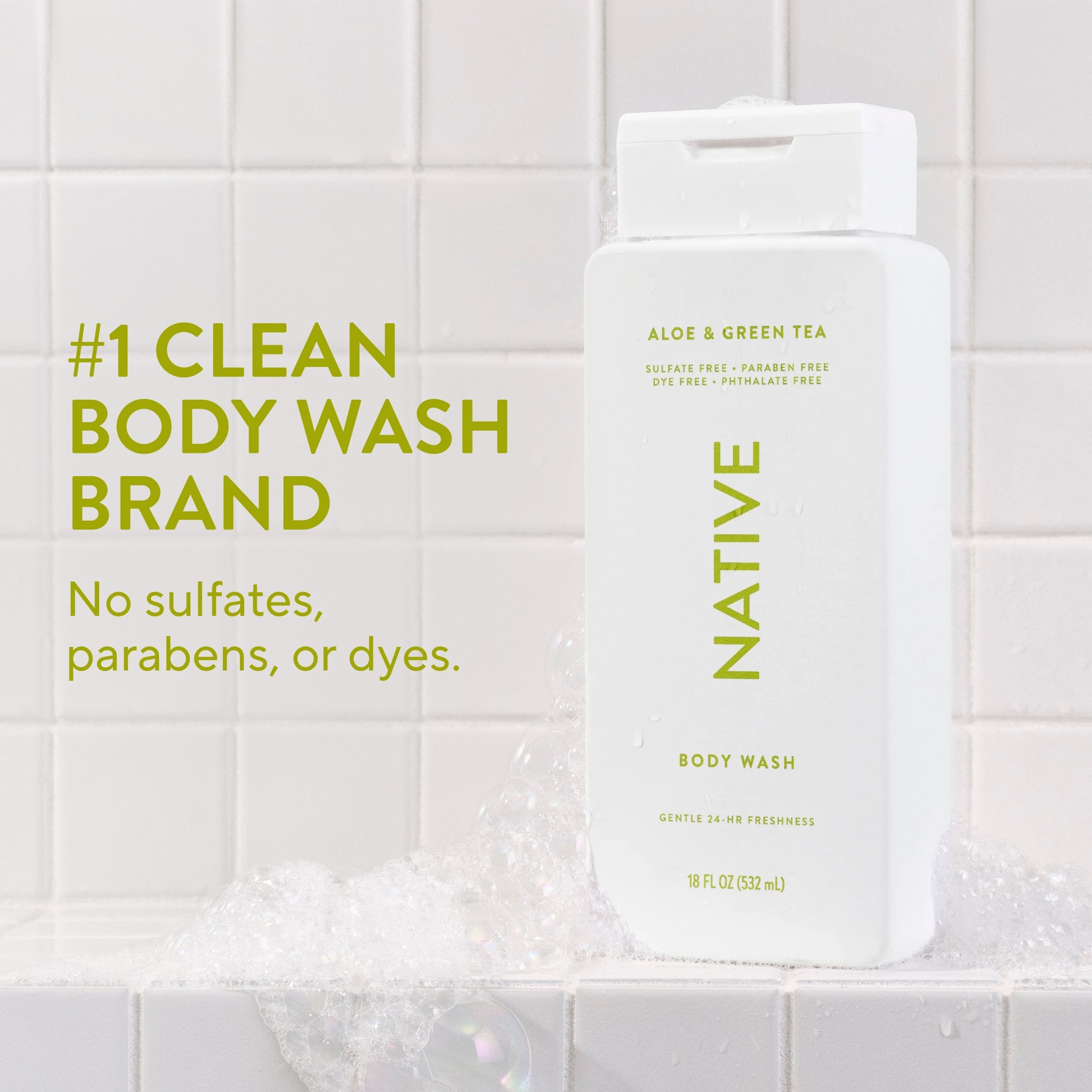 Body Wash Classic Aloe and Green Tea 18oz Daily Routine