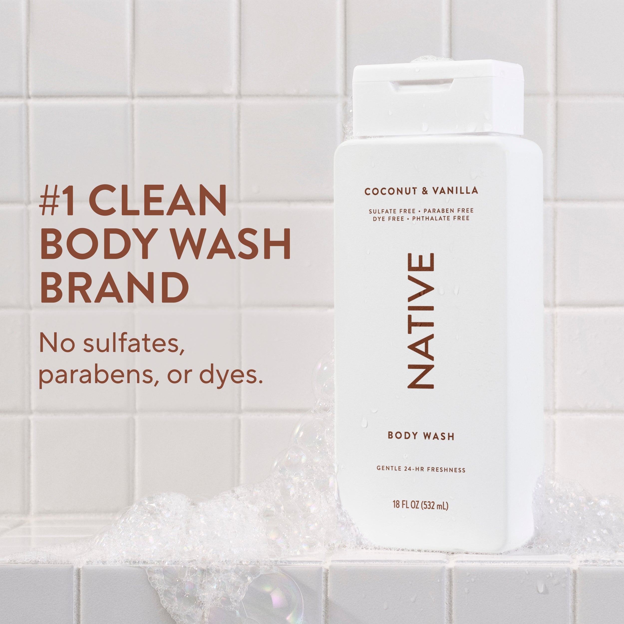 Body Wash Classic Coconut and Vanilla 18oz Daily Routine