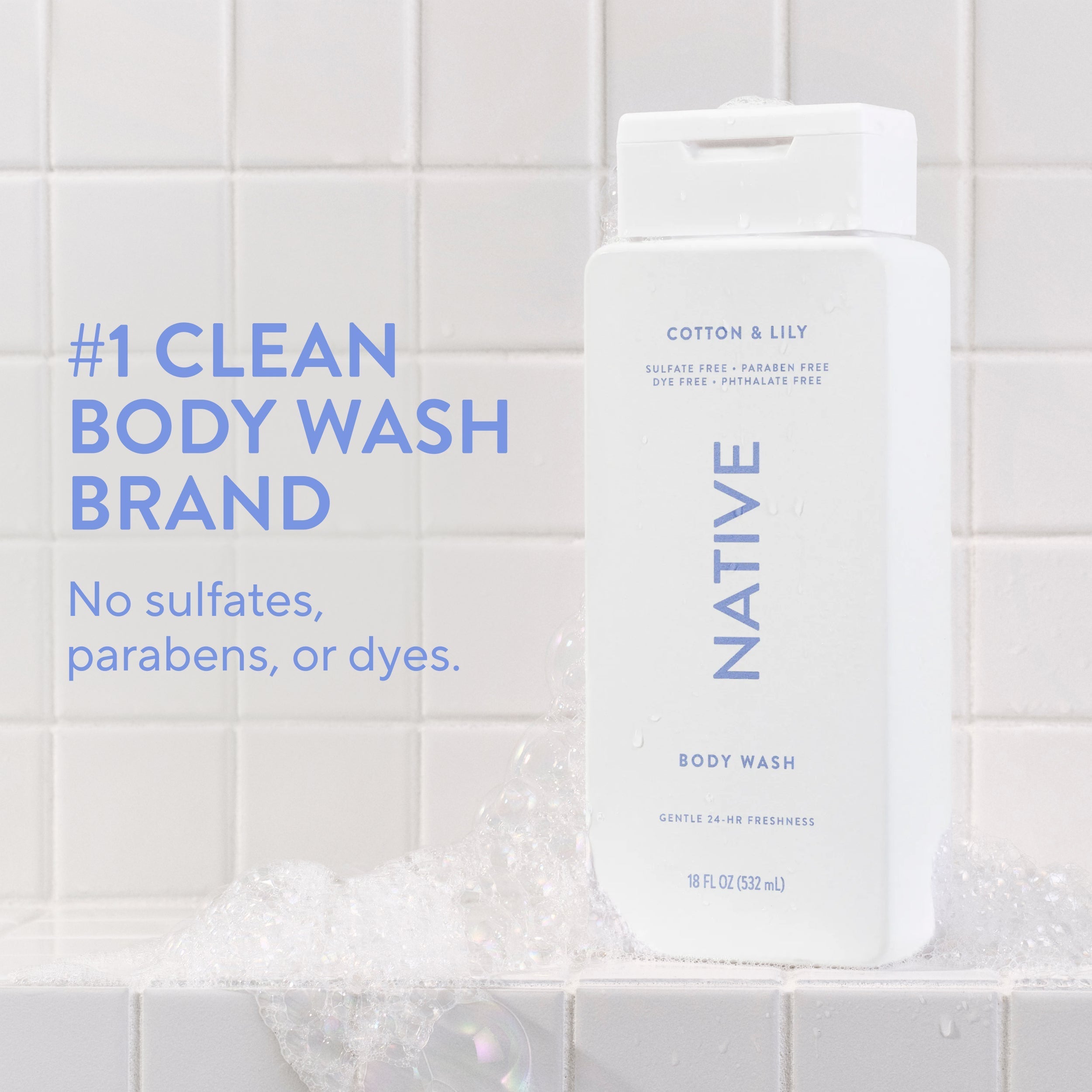 Body Wash Classic Cotton and Lily 18oz Daily Routine