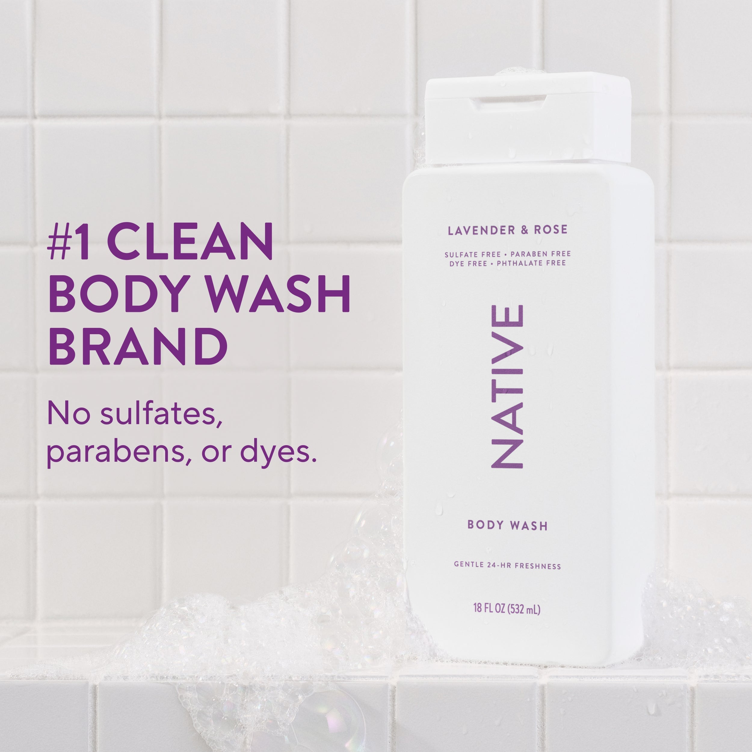 Body Wash Classic Lavender and Rose 18oz Daily Routine