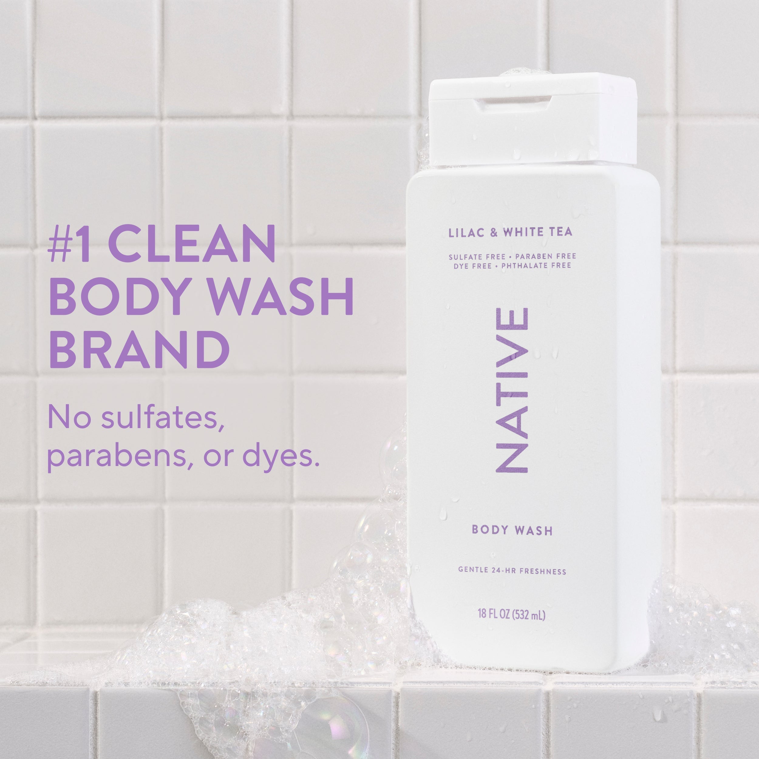 Body Wash Classic Lilac and White Tea 18oz Daily Routine