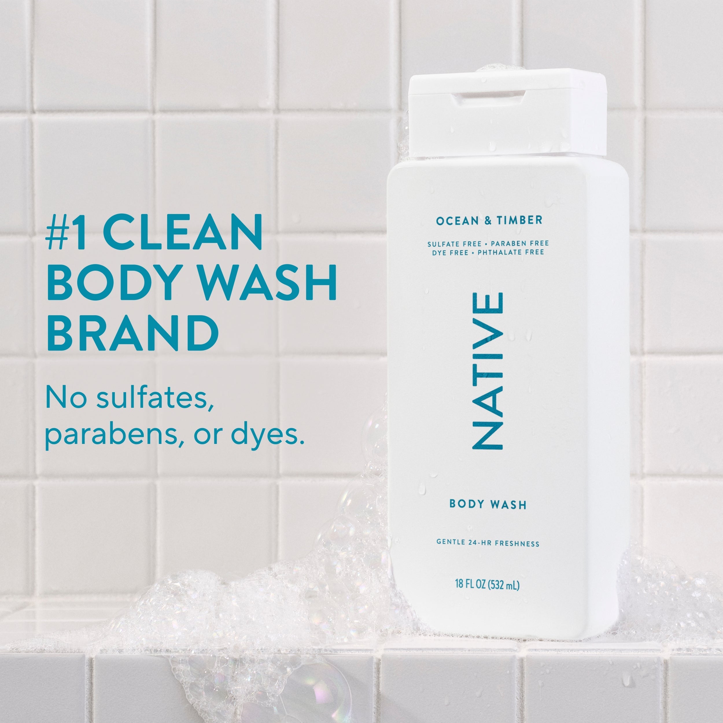 Body Wash Classic Ocean and Timber 18oz Daily Routine