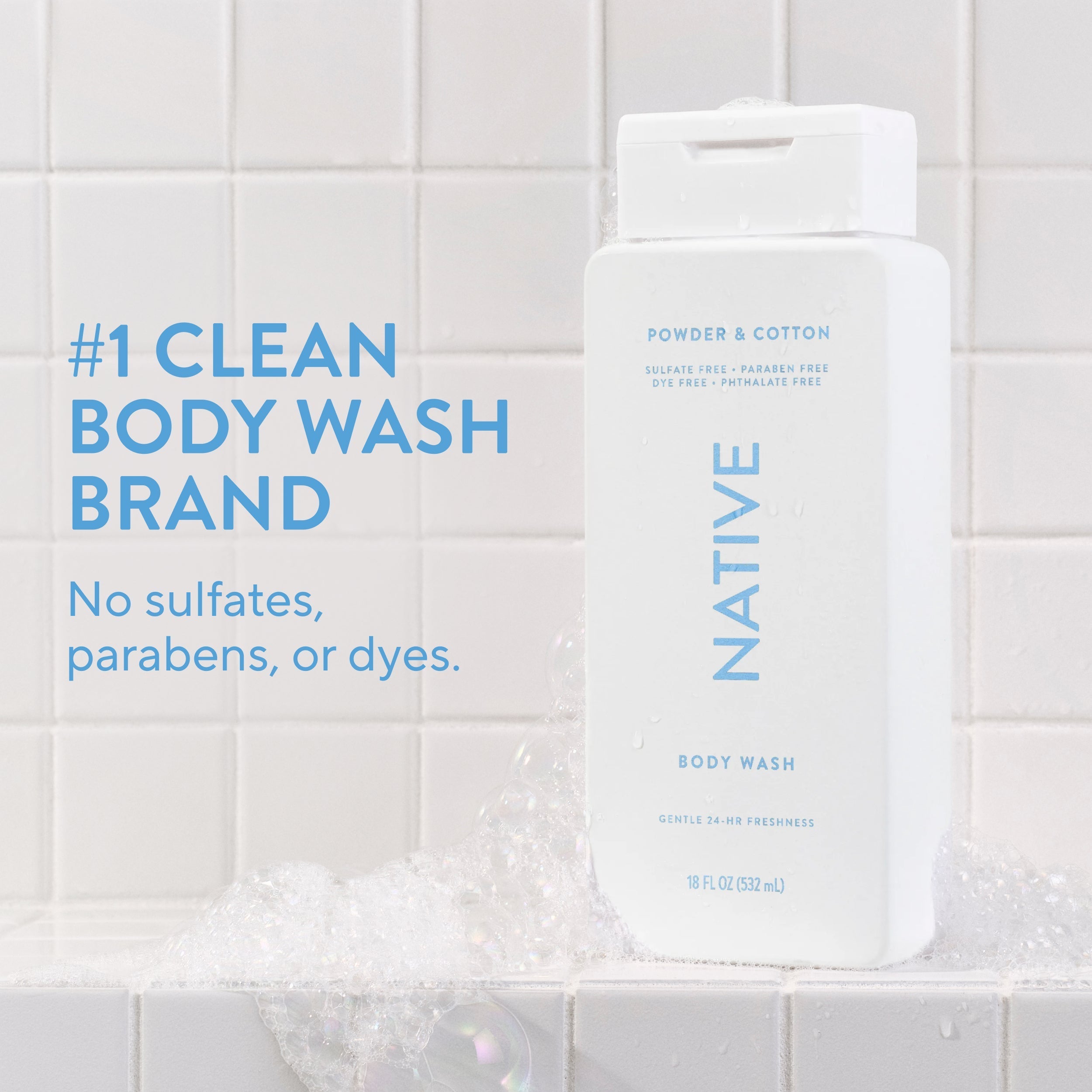Body Wash Classic Powder and Cotton 18oz Daily Routine