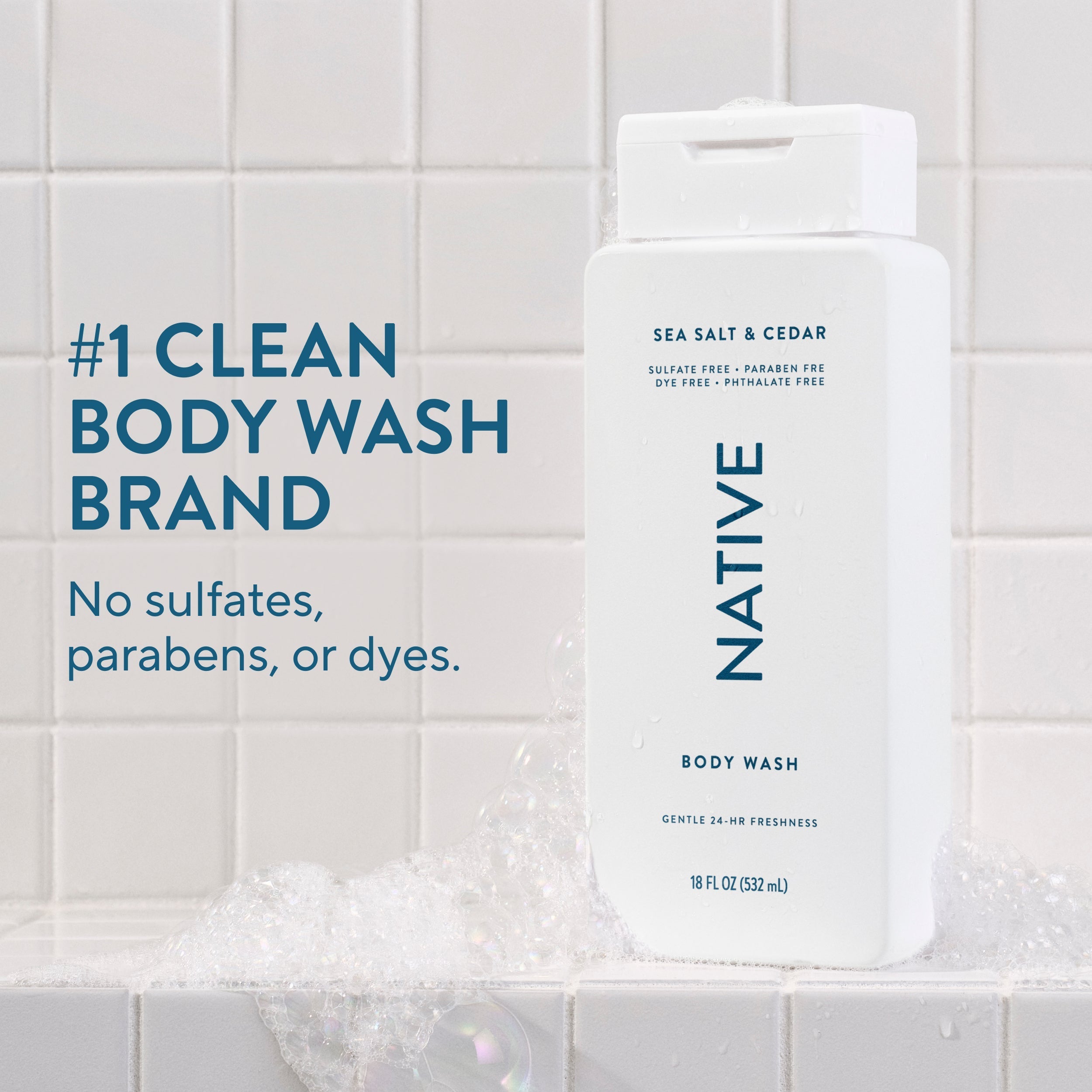Body Wash Classic Sea Salt and Cedar 18oz Daily Routine