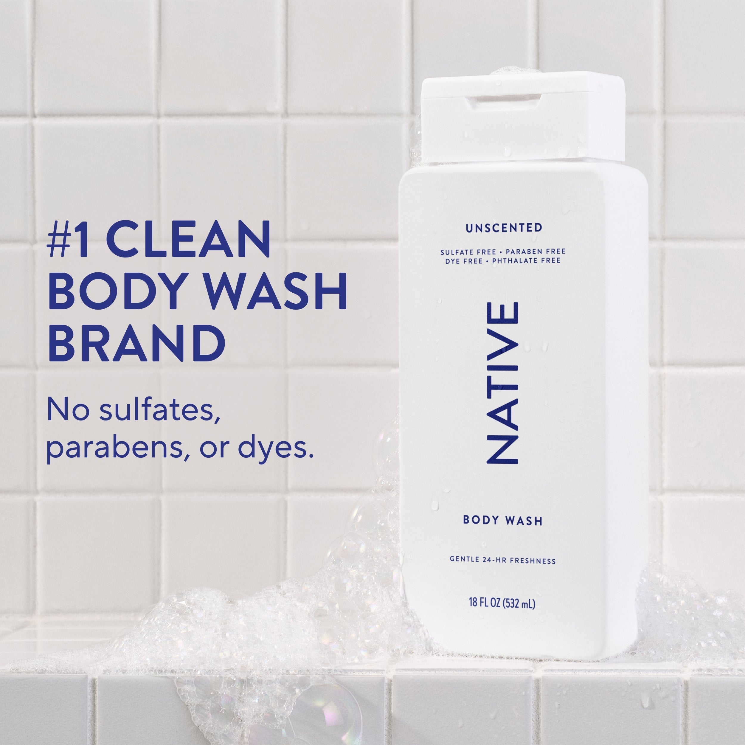 Body Wash Classic Unscented 18oz Daily Routine