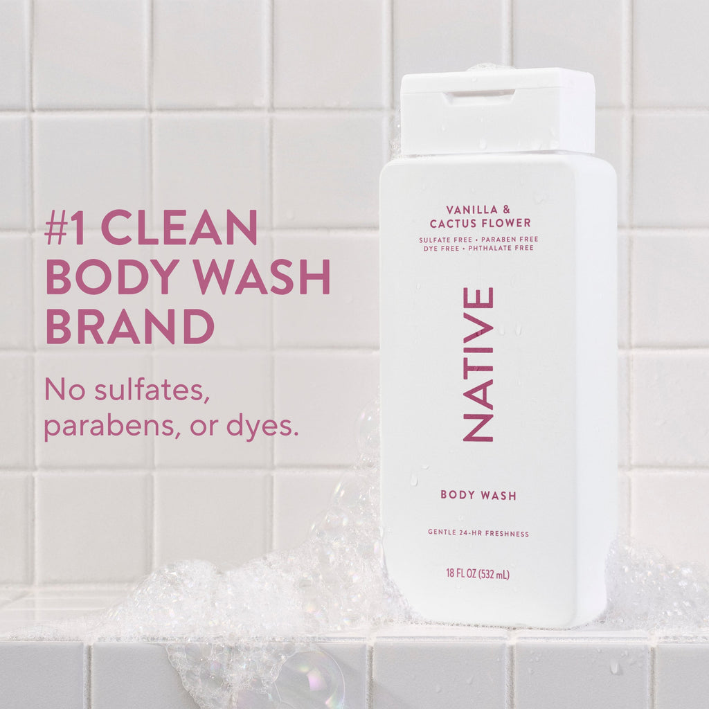 Body Wash Classic Vanilla and Cactus Flower 18oz Daily Routine