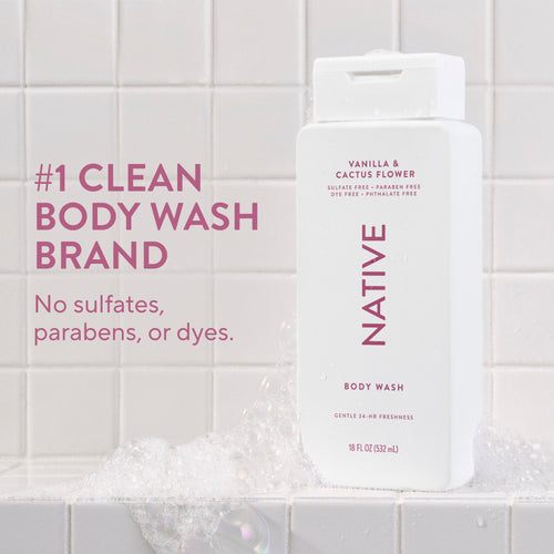 Body Wash Classic Vanilla and Cactus Flower 18oz Daily Routine