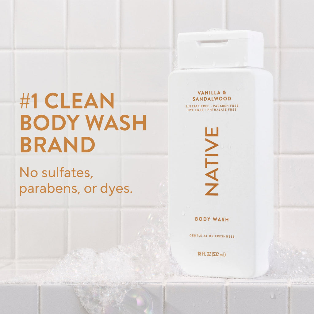 Body Wash Classic Vanilla and Sandalwood 18oz Daily Routine