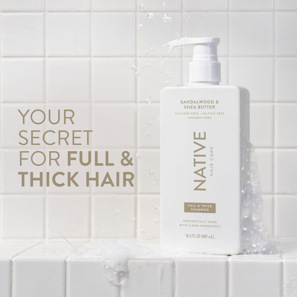 Full and Thick Shampoo Classic Sandalwood and Shea Butter 16.5oz Daily Routine
