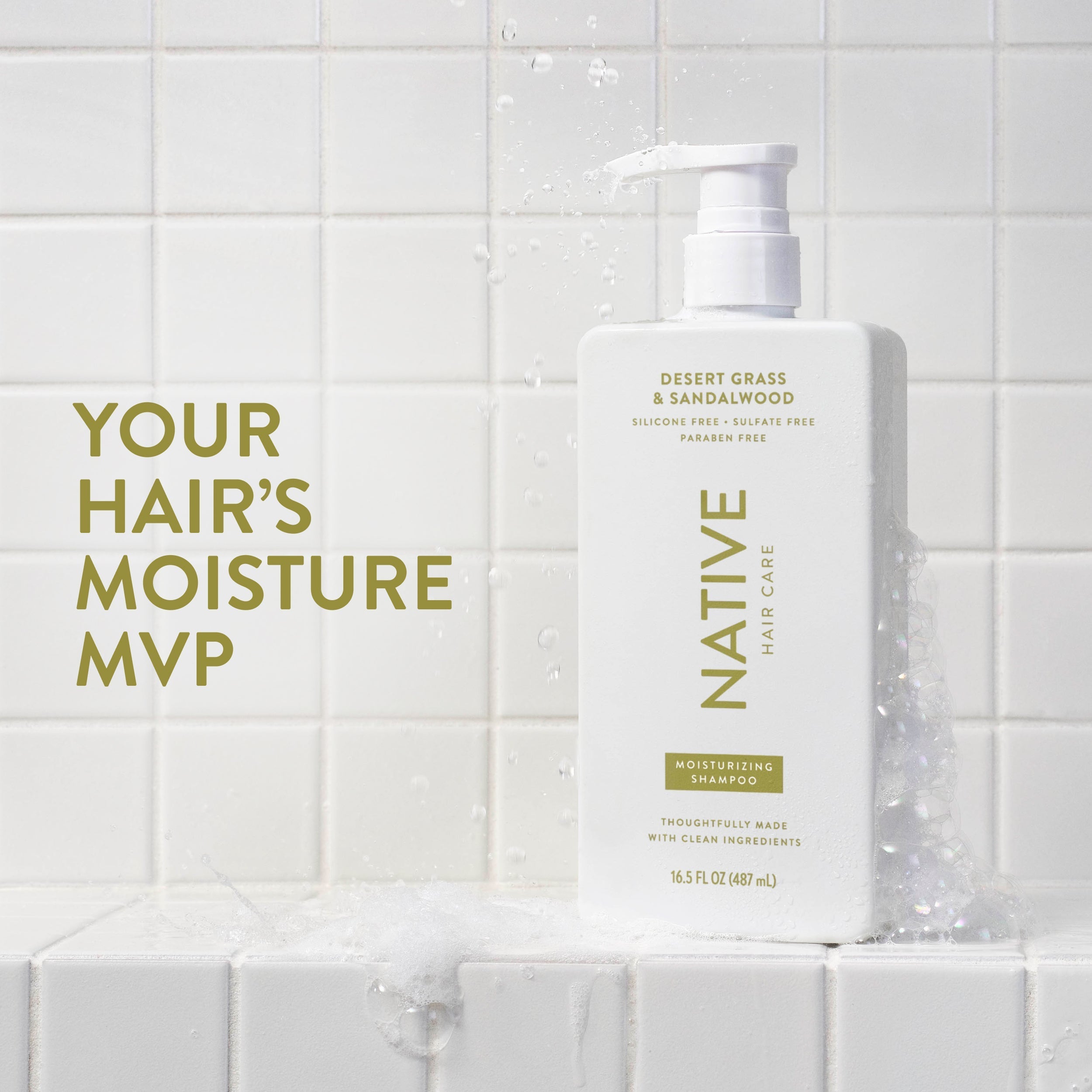 Moisturizing Shampoo Classic Desert Grass and Sandalwood 16.5oz Daily Routine
