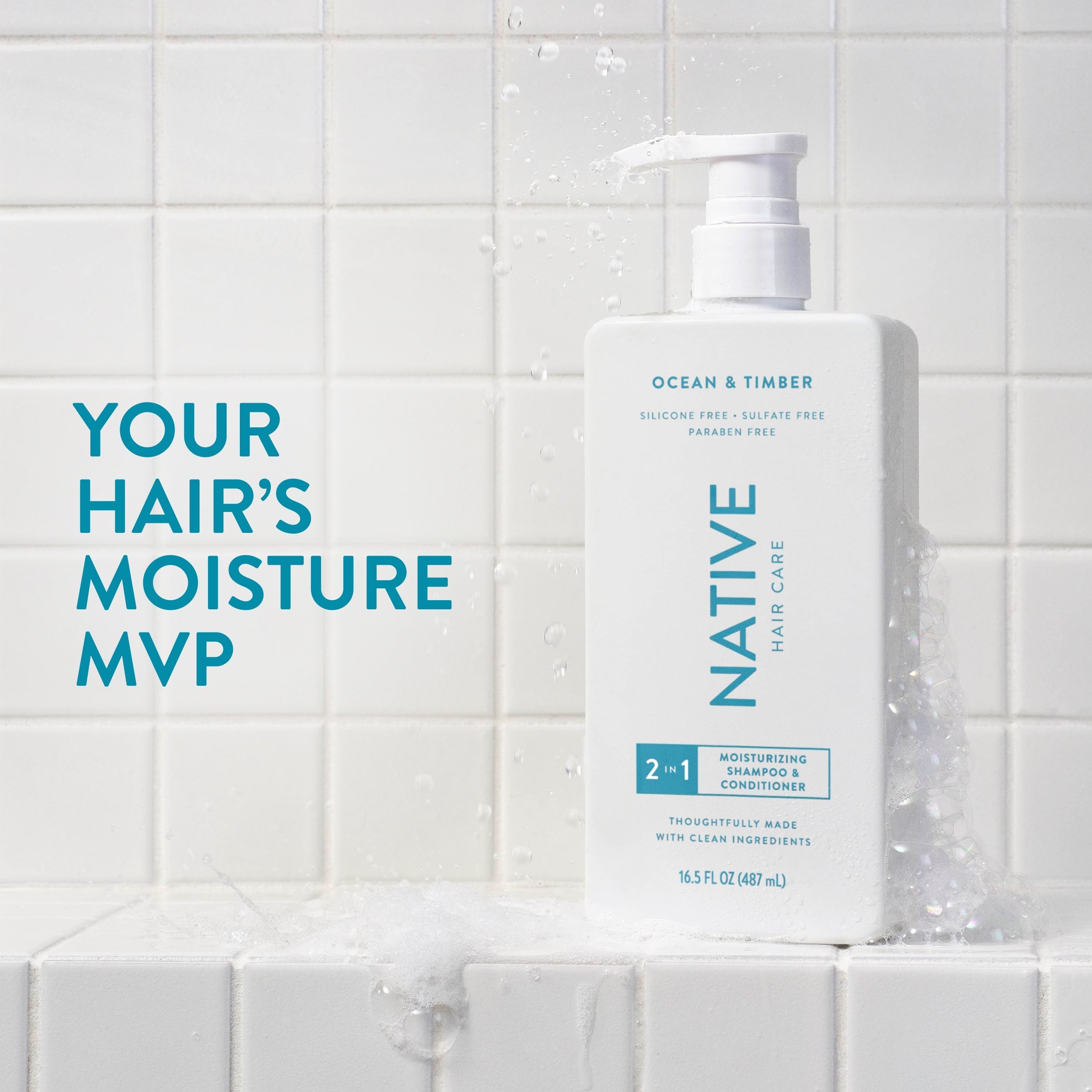 Moisturizing Shampoo Classic Ocean and Timber 16.5oz Daily Routine