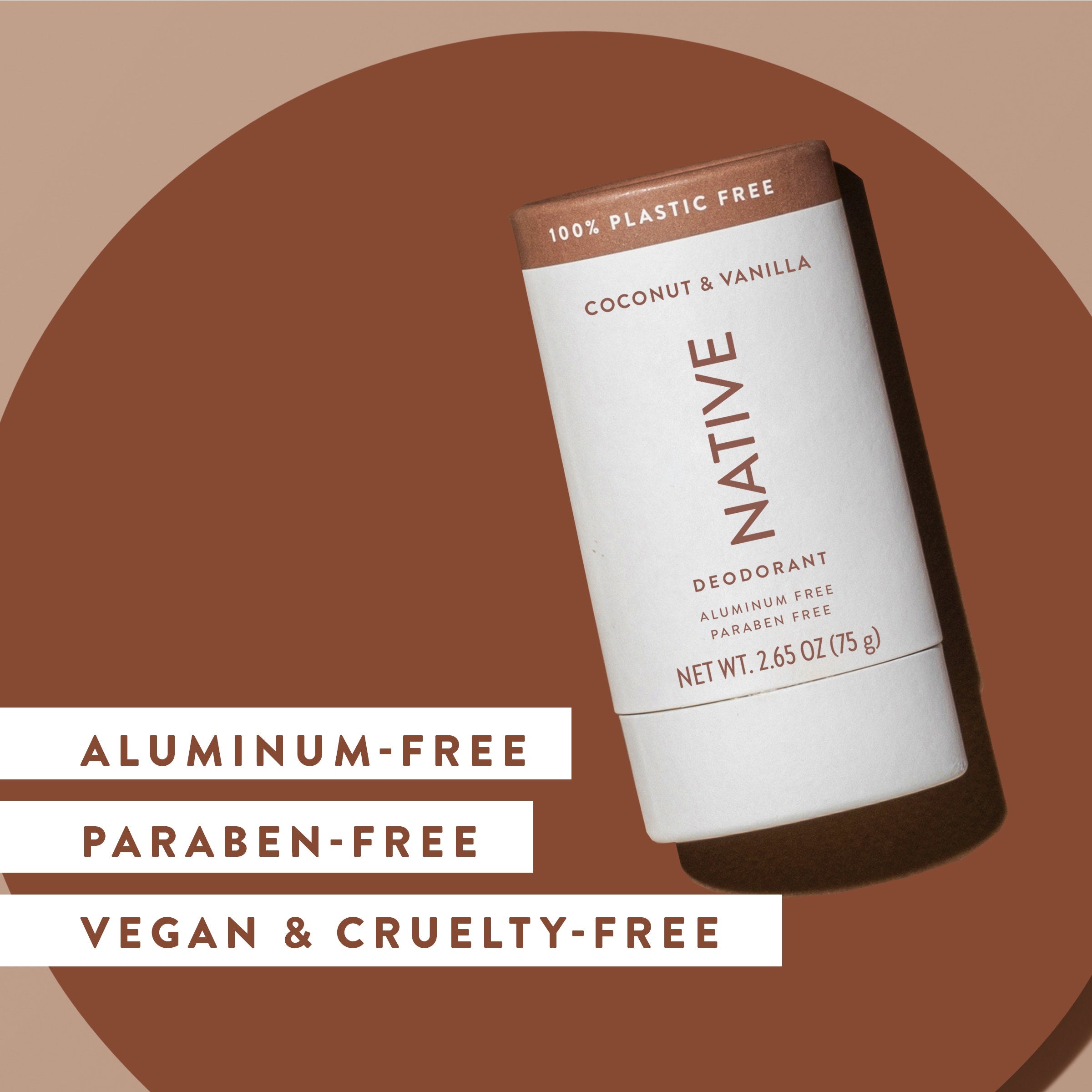 Plastic Free Deodorant Stick Classic Coconut and Vanilla 2.65oz Daily Routine