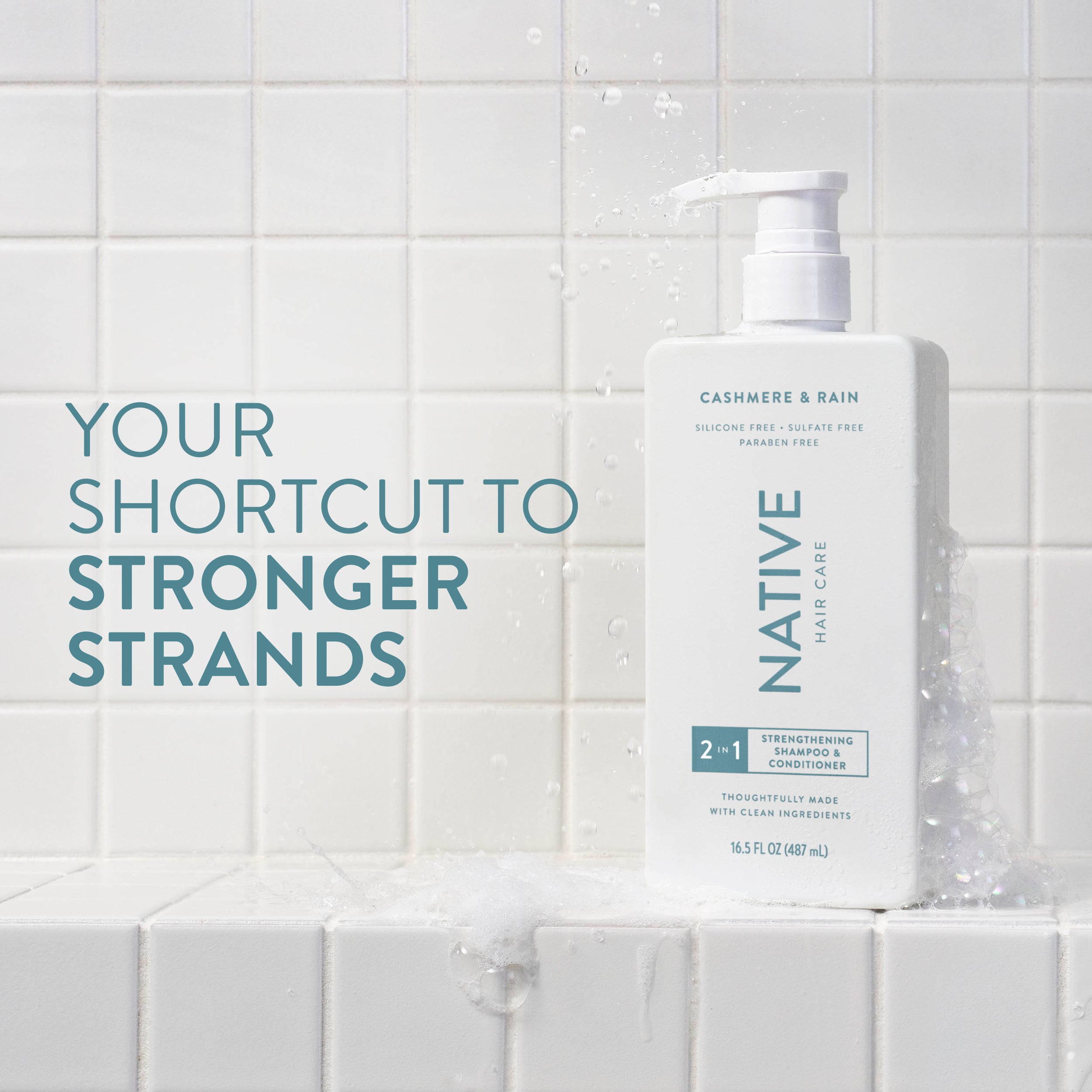 Strengthening 2 in 1 Shampoo and Conditioner Classic Cashmere and Rain 16.5oz Daily Routine