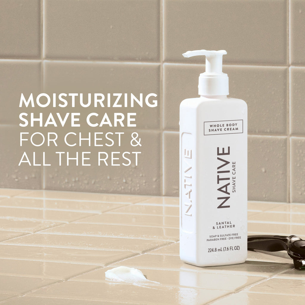Whole Body Shave Cream Classic Santal and Leather 7.6oz Daily Routine