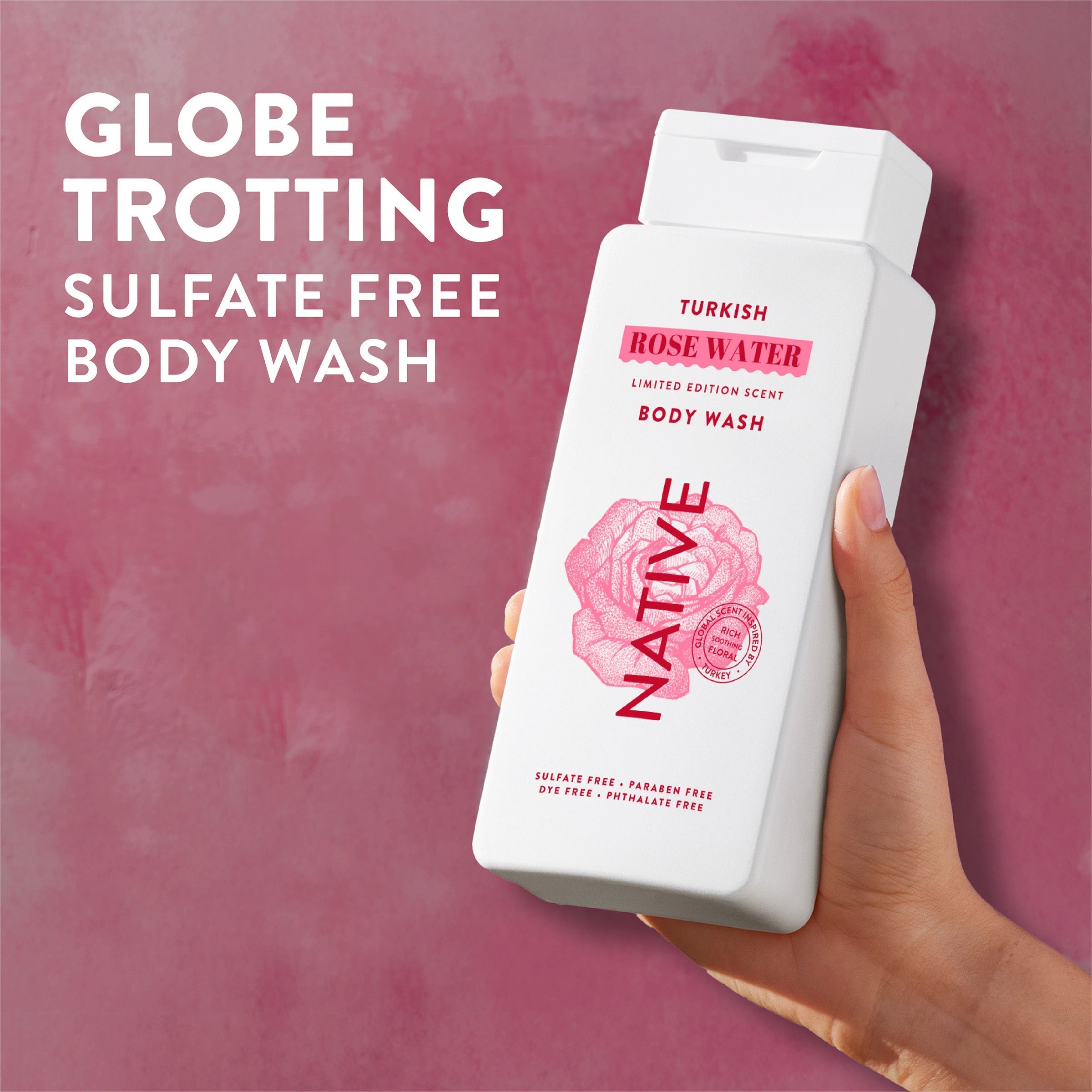Body Wash Limited Edition Turkish Rose Water 18oz Daily Routine