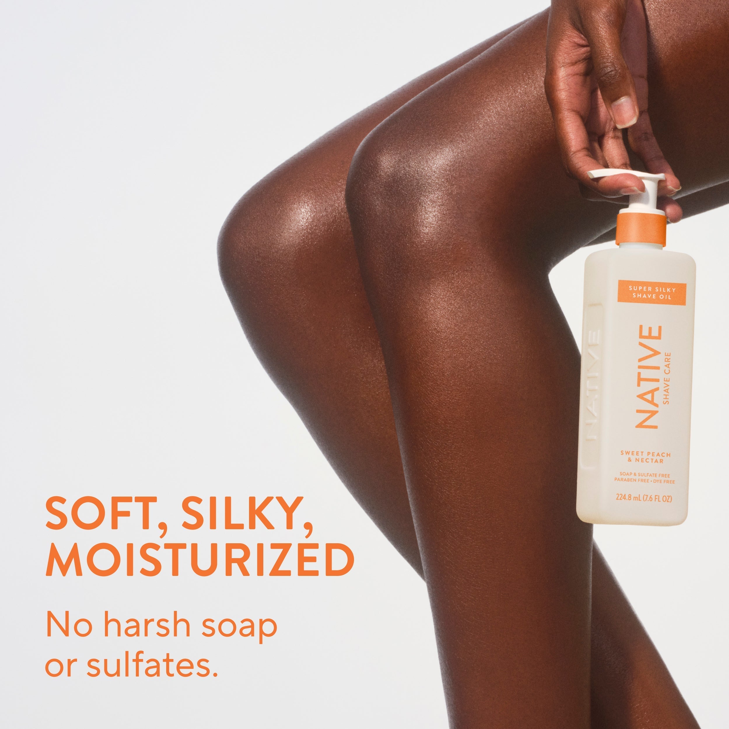 Silky Smooth Shave Oil Classic Sweet Peach and Nectar 7.6oz Daily Routine