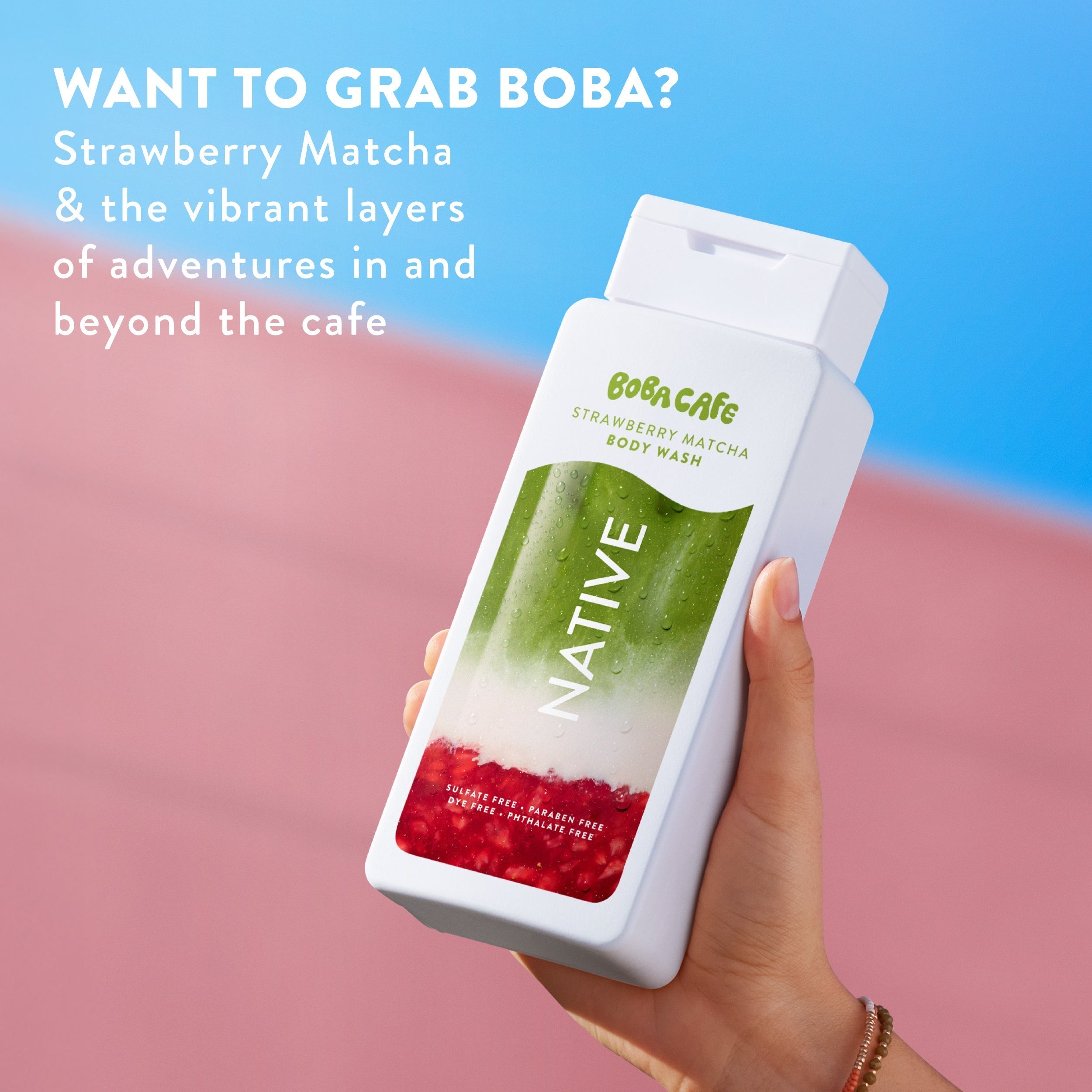Body Wash Limited Edition Strawberry Matcha 18oz Daily Routine