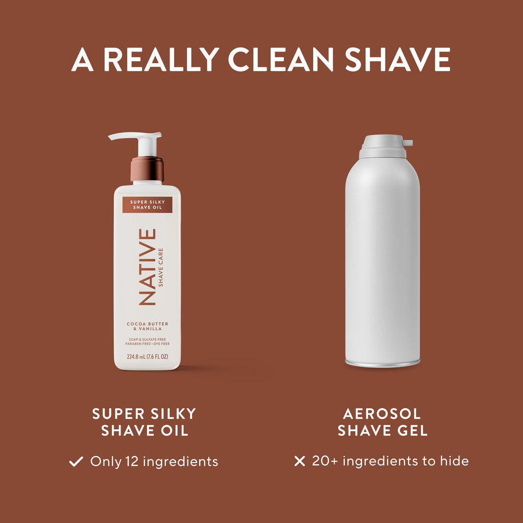 Silky Smooth Shave Oil Classic Cocoa Butter and Vanilla 7.6oz Daily Routine