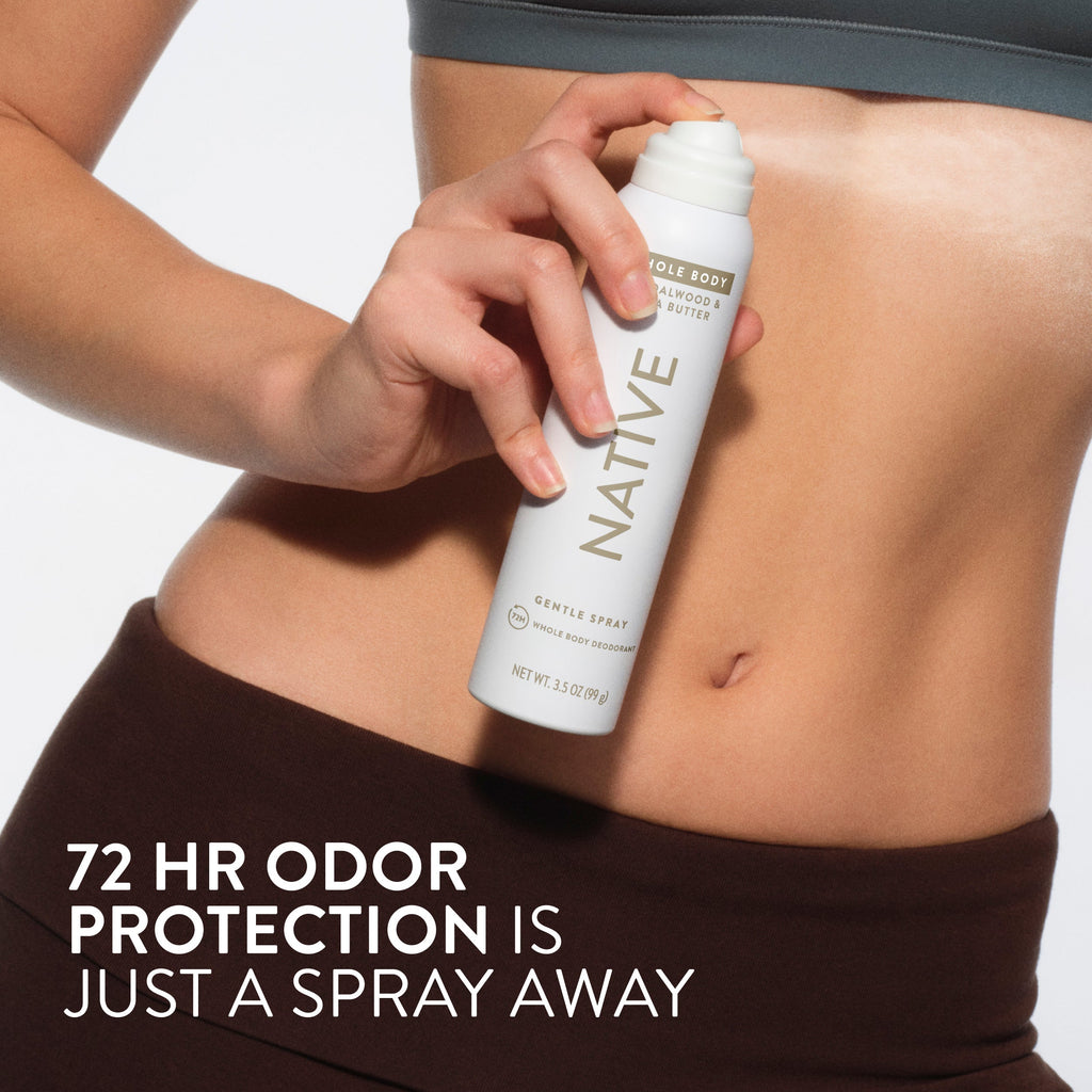 Whole Body Deodorant Spray Classic Sandalwood and Shea Butter 3.5oz Daily Routine