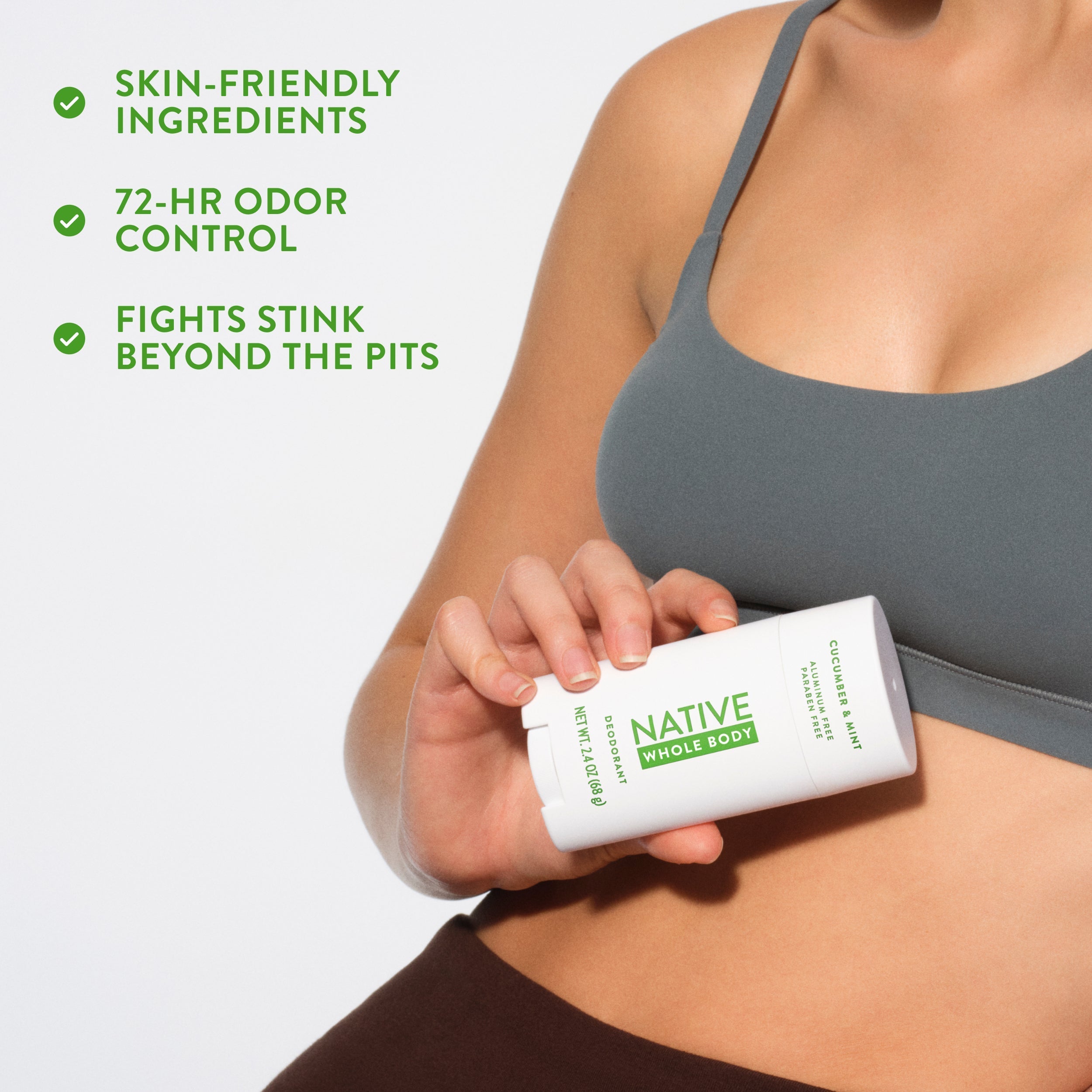 Whole Body Deodorant Stick Classic Cucumber and Mint 2.4oz Daily Routine