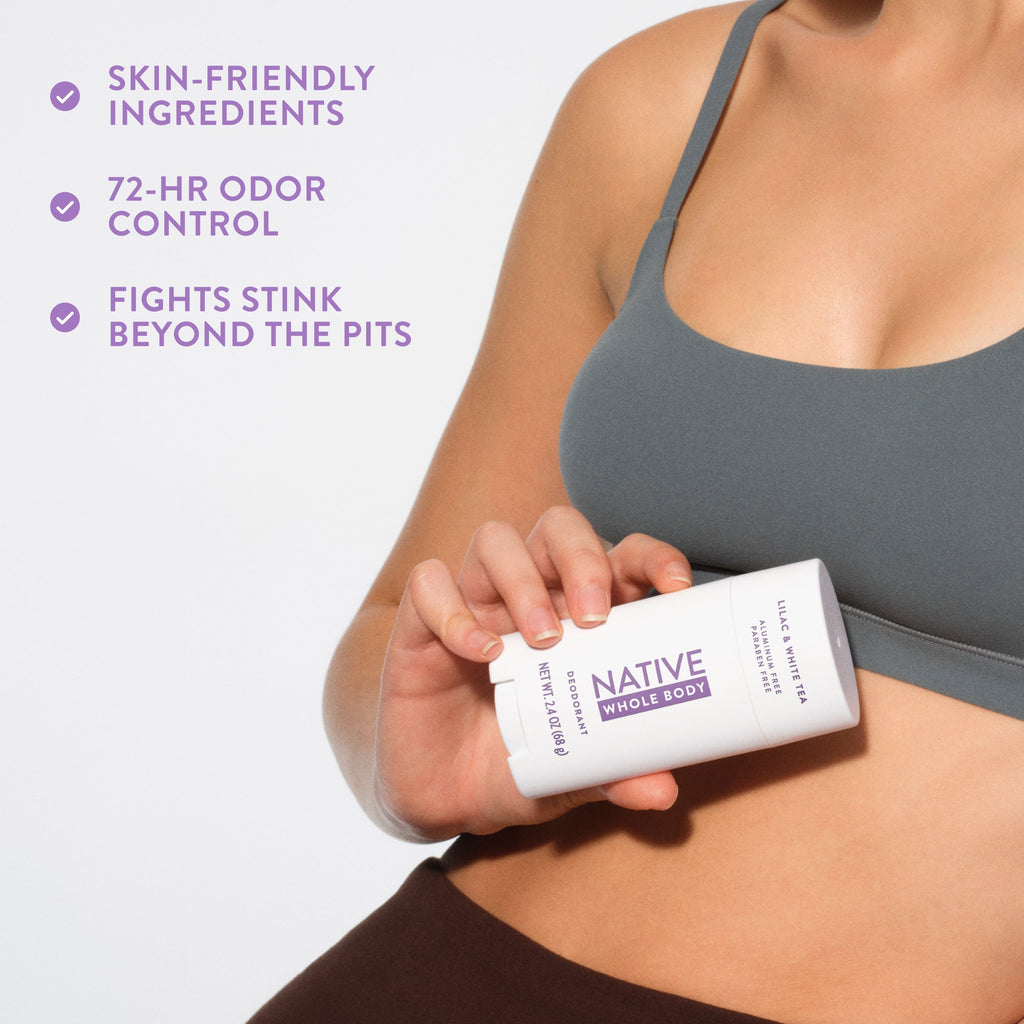 Whole Body Deodorant Stick Classic Lilac and White Tea 2.4oz Daily Routine