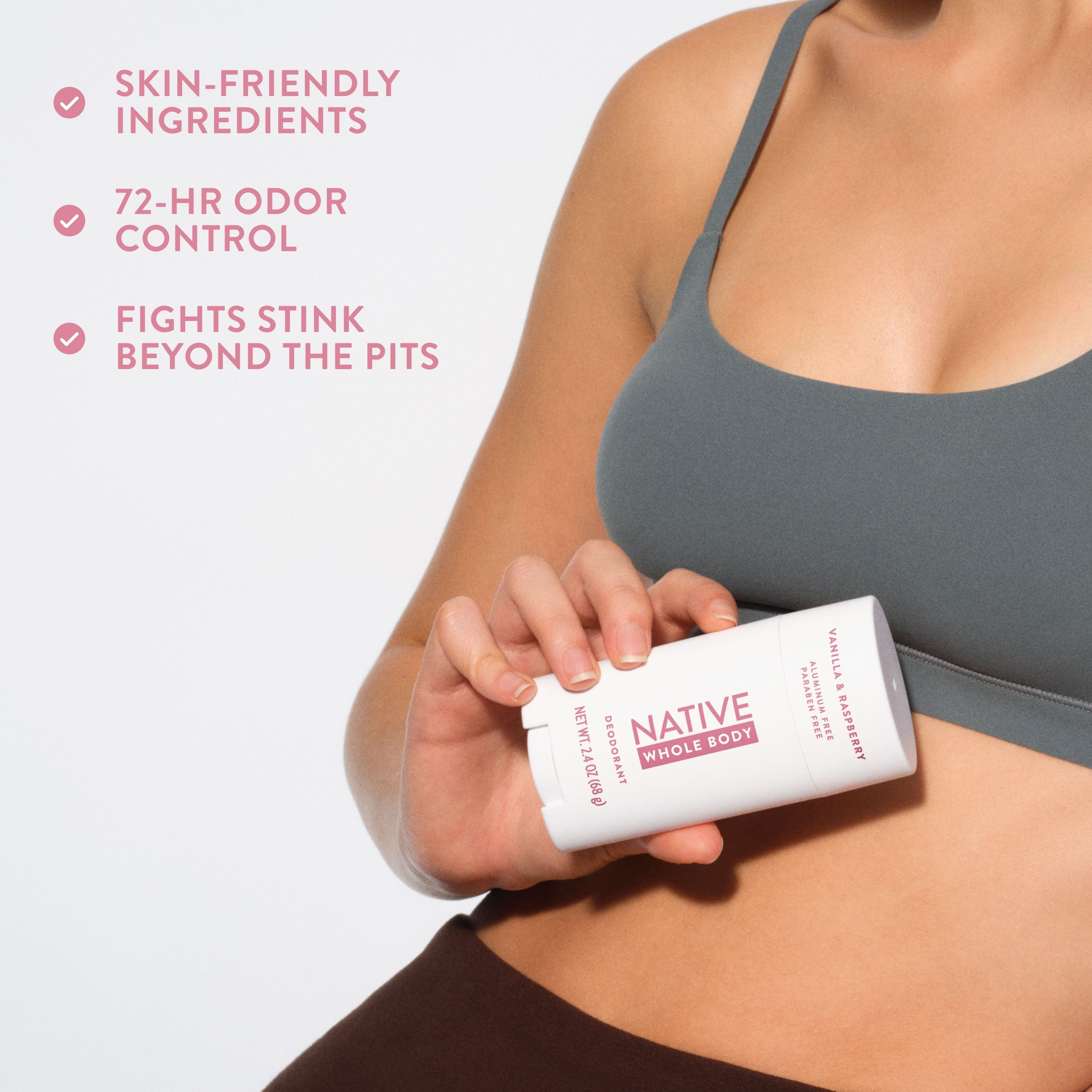 Whole Body Deodorant Stick Classic Vanilla and Raspberry 2.4oz Daily Routine