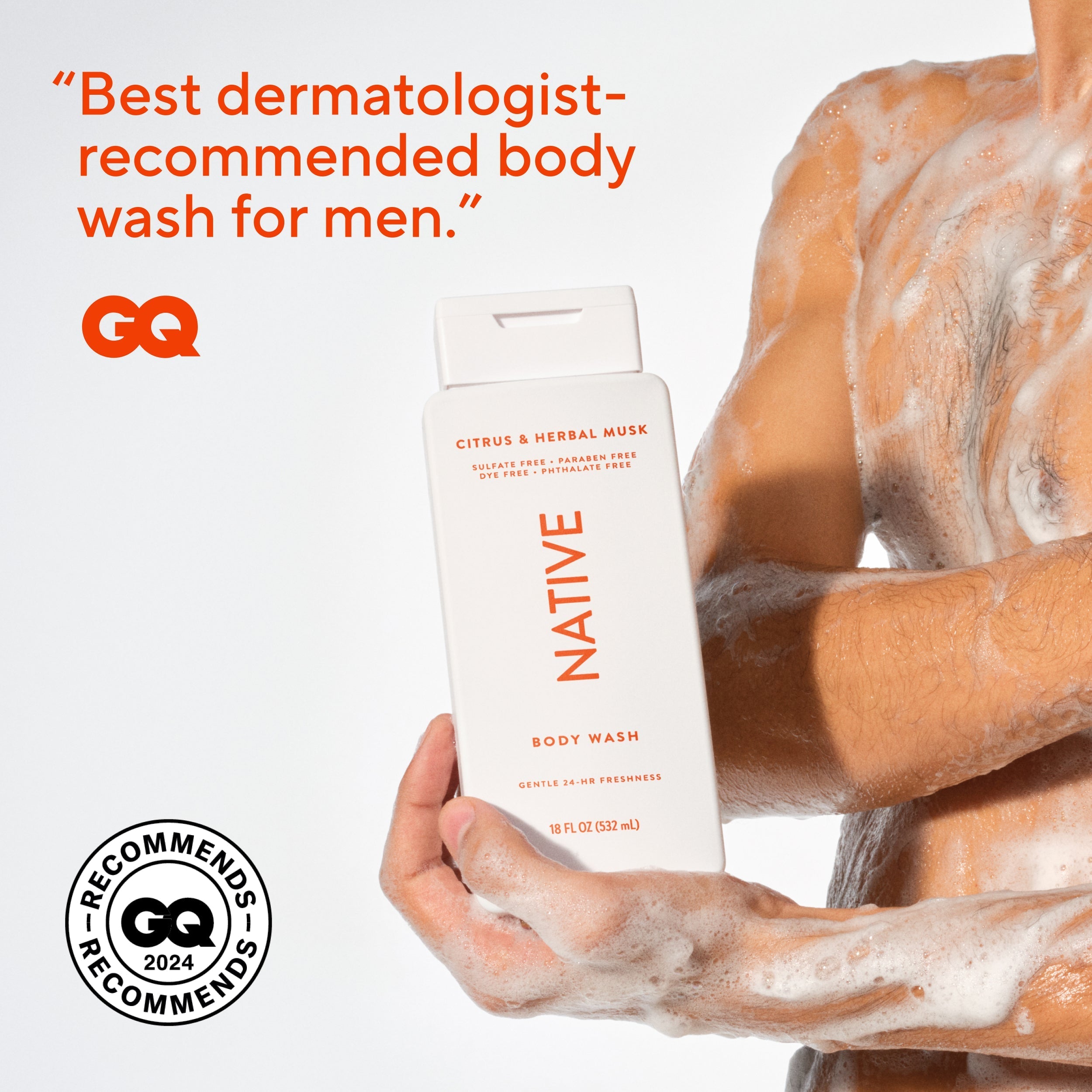 Body Wash Classic Citrus and Herbal Musk 18oz Daily Routine