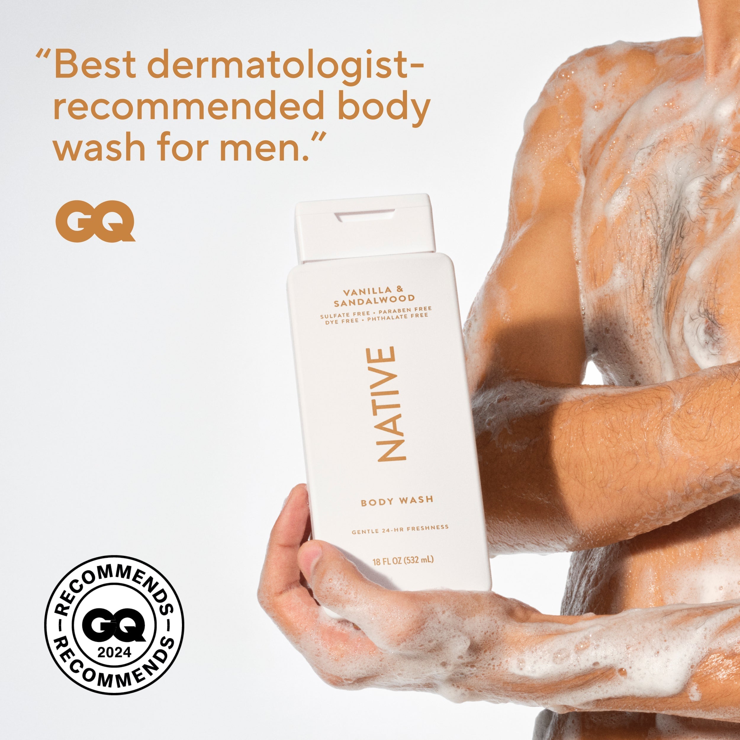 Body Wash Classic Vanilla and Sandalwood 18oz Daily Routine